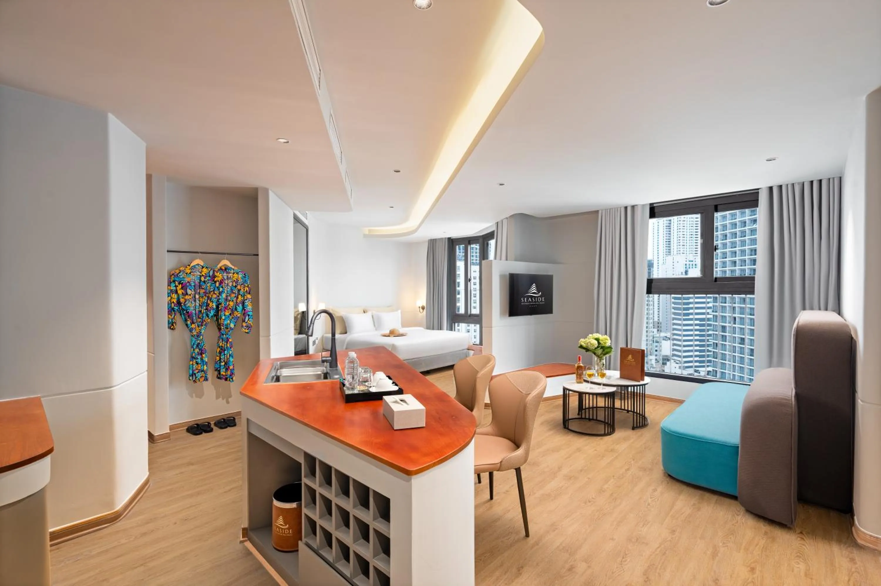 TV and multimedia, Bed in Seaside Boutique Hotel Nha Trang Beach