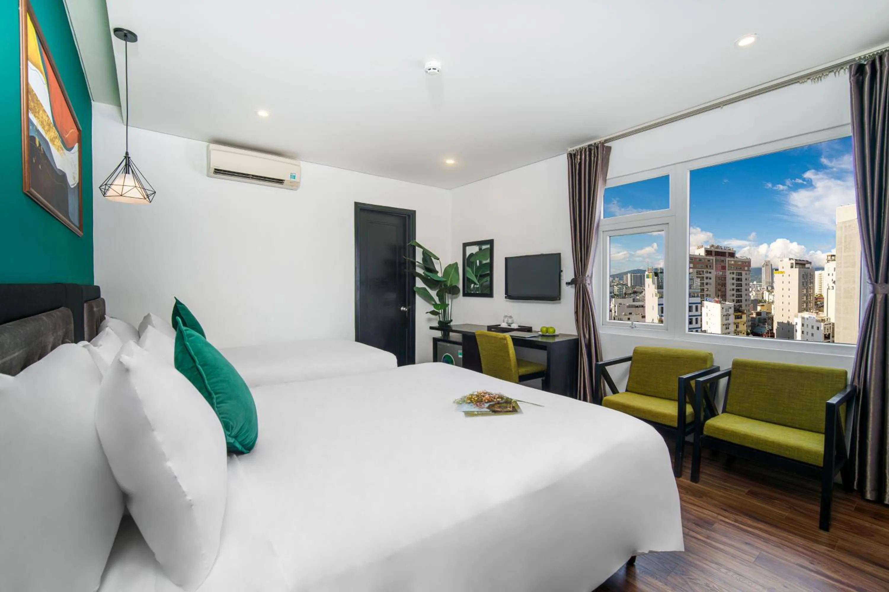 Bed in ELC Beach Hotel