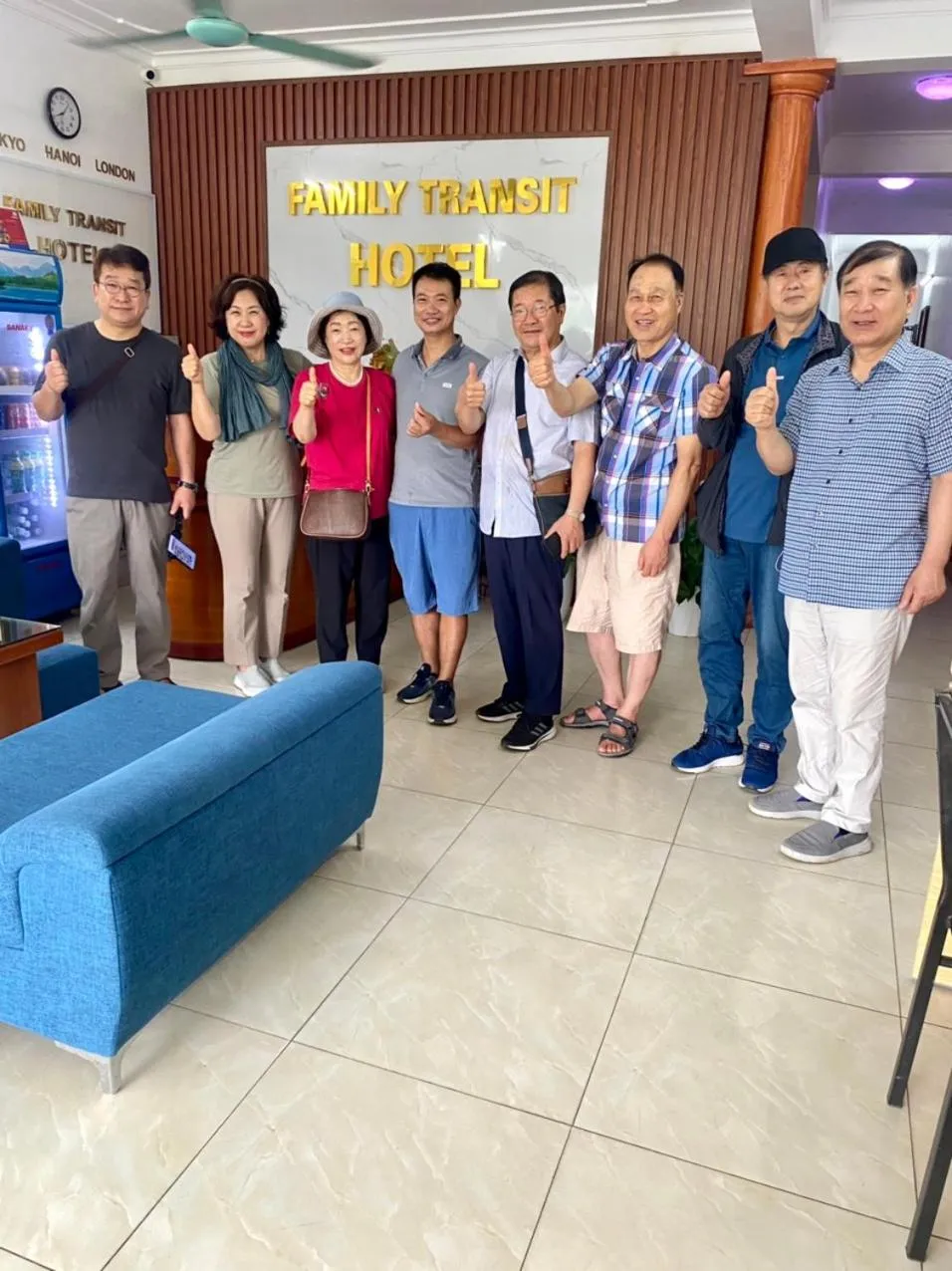 group of guests in Family Transit Hotel
