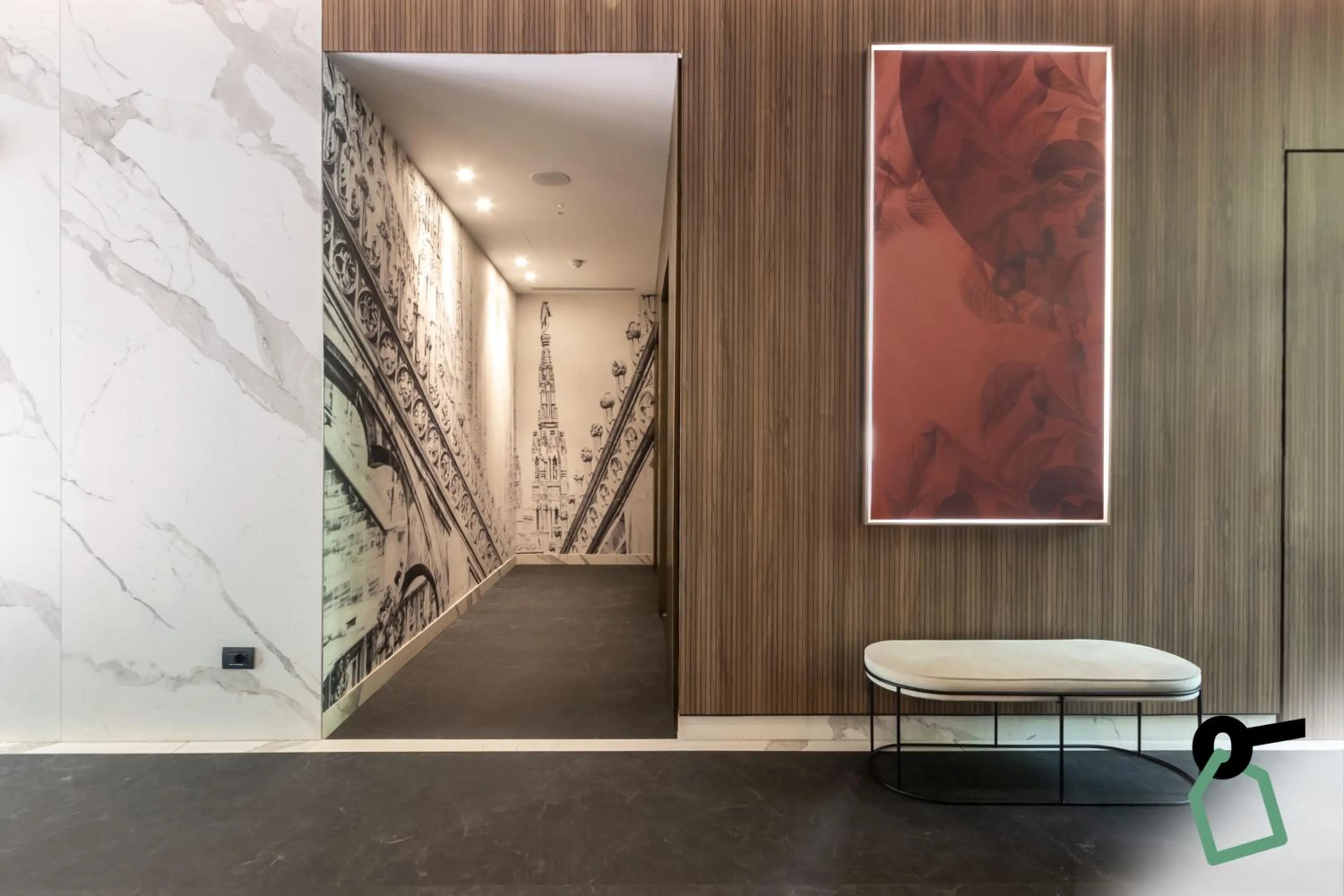 Lobby or reception in HOTIDAY Room Collection - Milano Cinque Giornate
