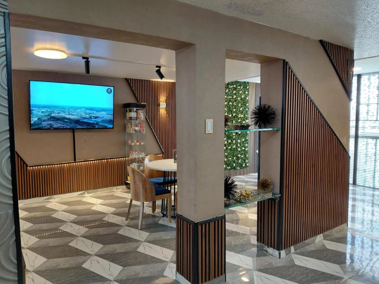 Living room in Hotel American Visa Normandia