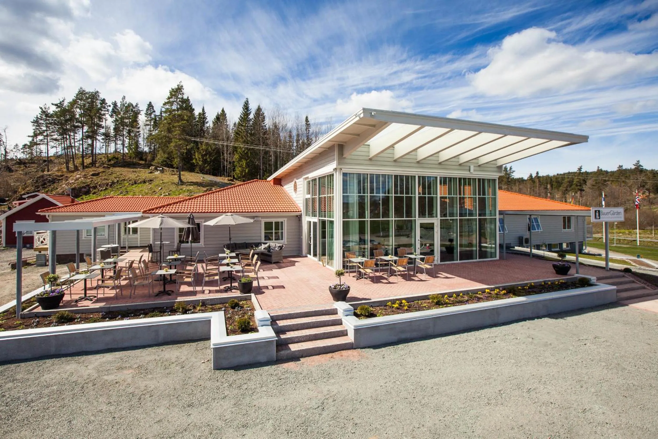 Facade/entrance in Bauergården