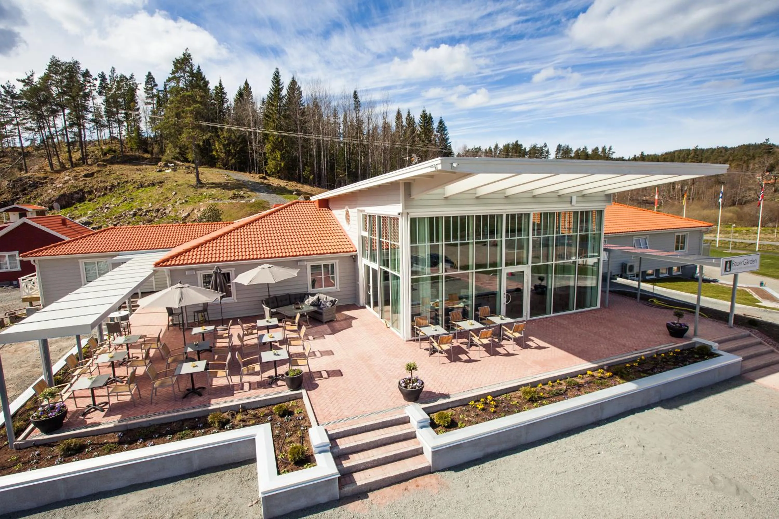 Facade/entrance in Bauergården