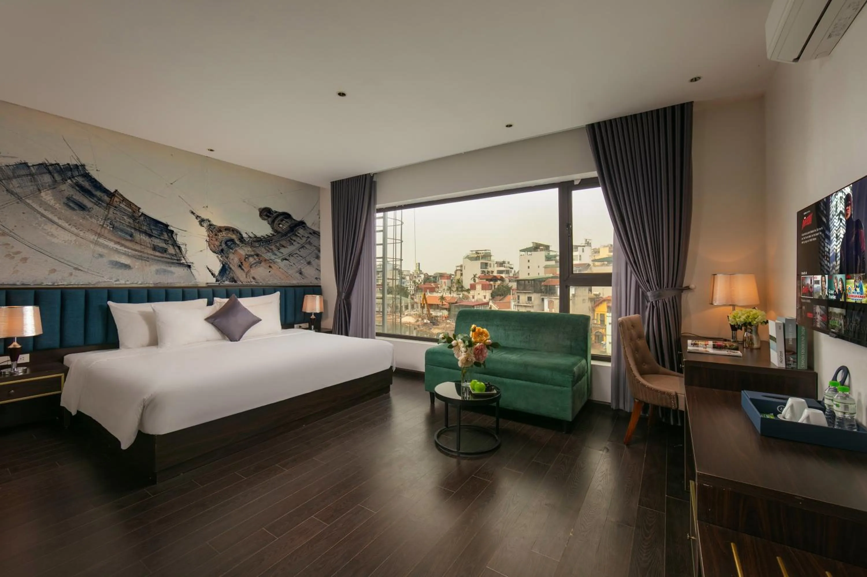 View (from property/room), Bed in Westlake Pearl Suites & Spa 70 Xuan Dieu - By Pegasy Group
