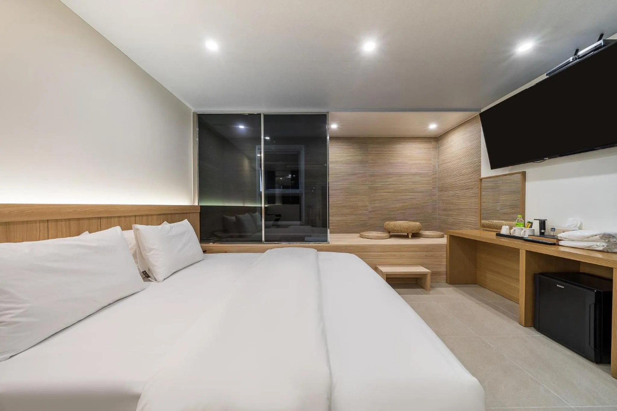 Bed in From H Brown Dot Hotel Gyeongju Yangnam