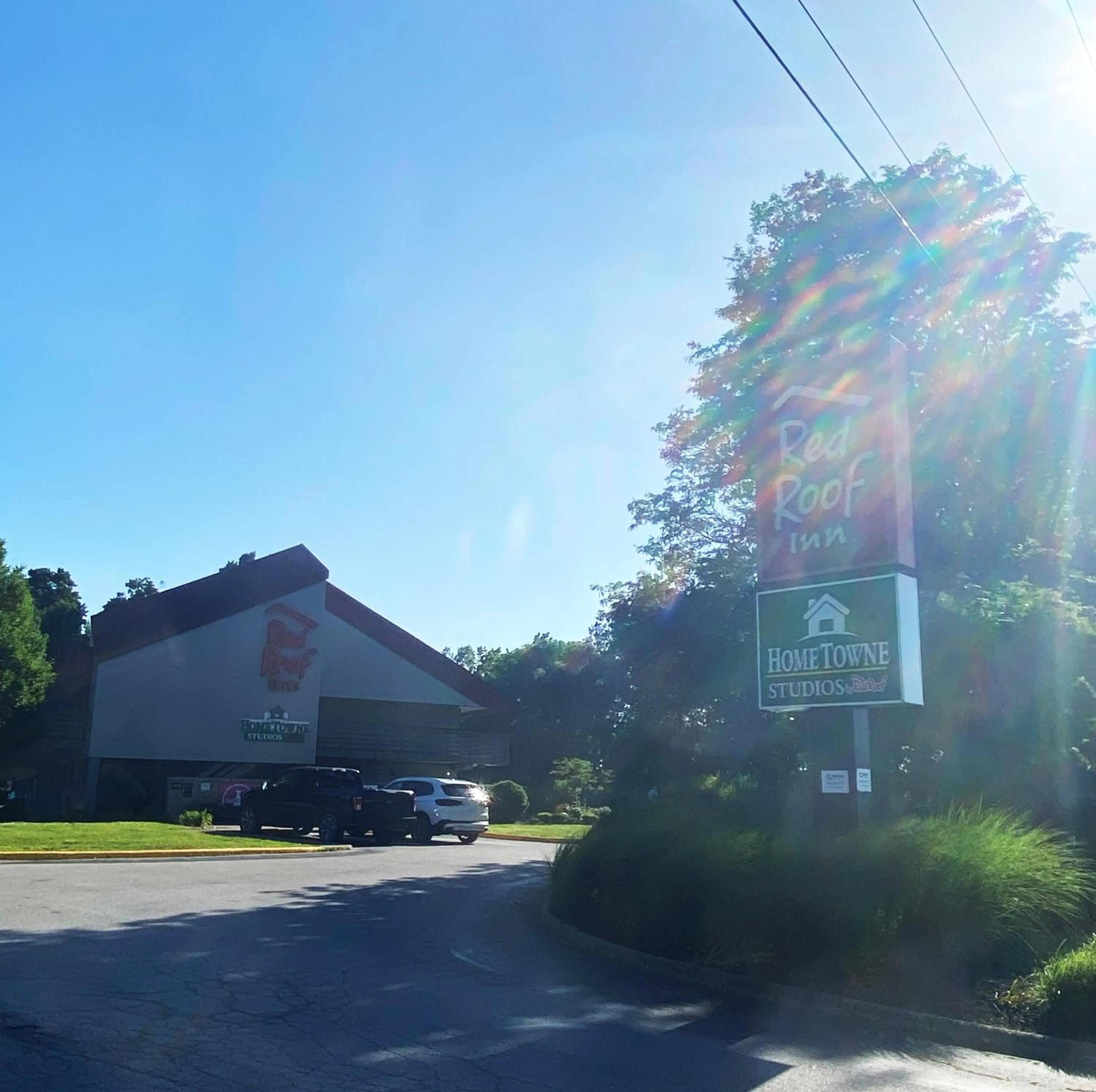 Property building in HomeTowne Studios by Red Roof Buffalo - Niagara Airport
