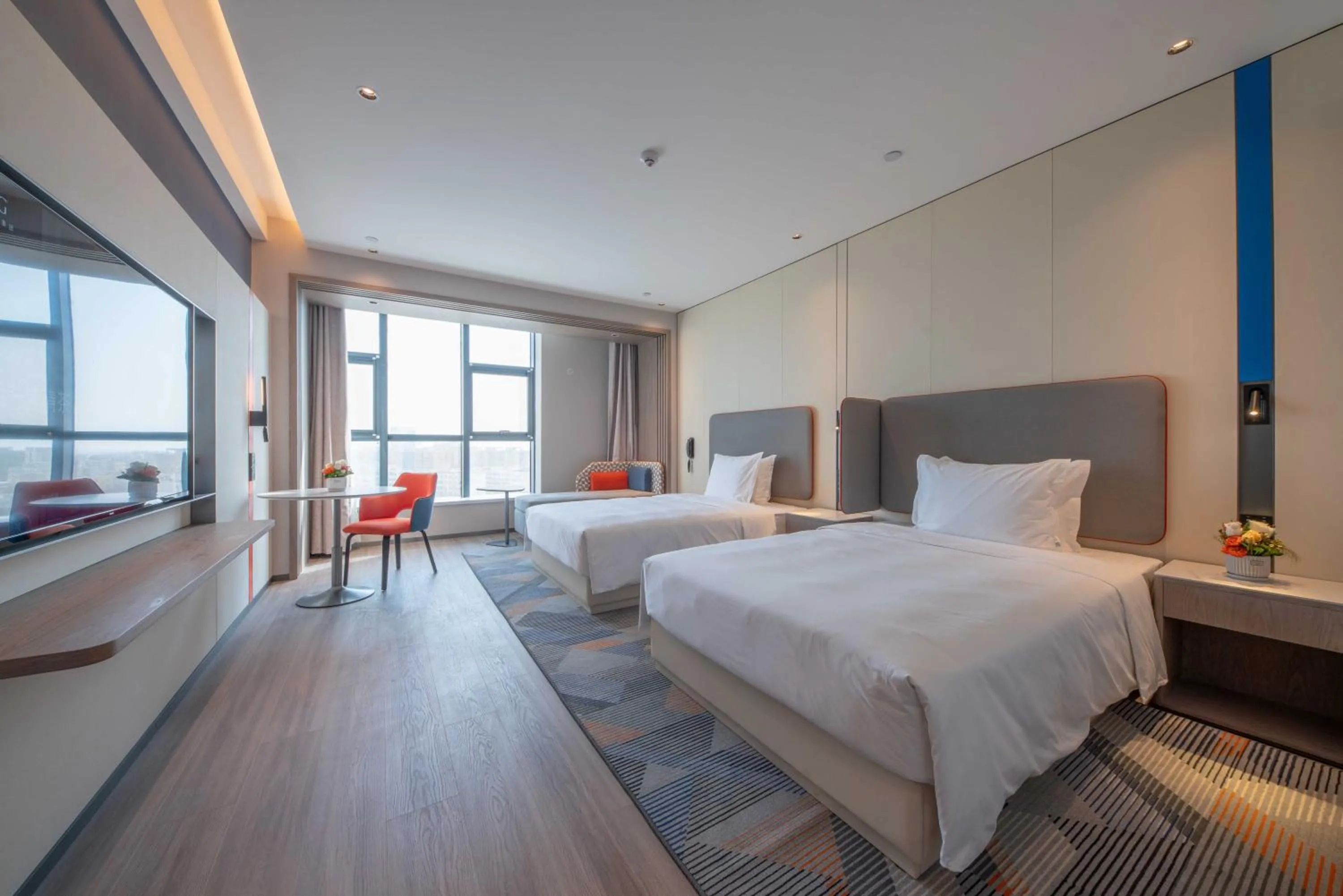 Bed in Holiday Inn Express Turpan, an IHG Hotel