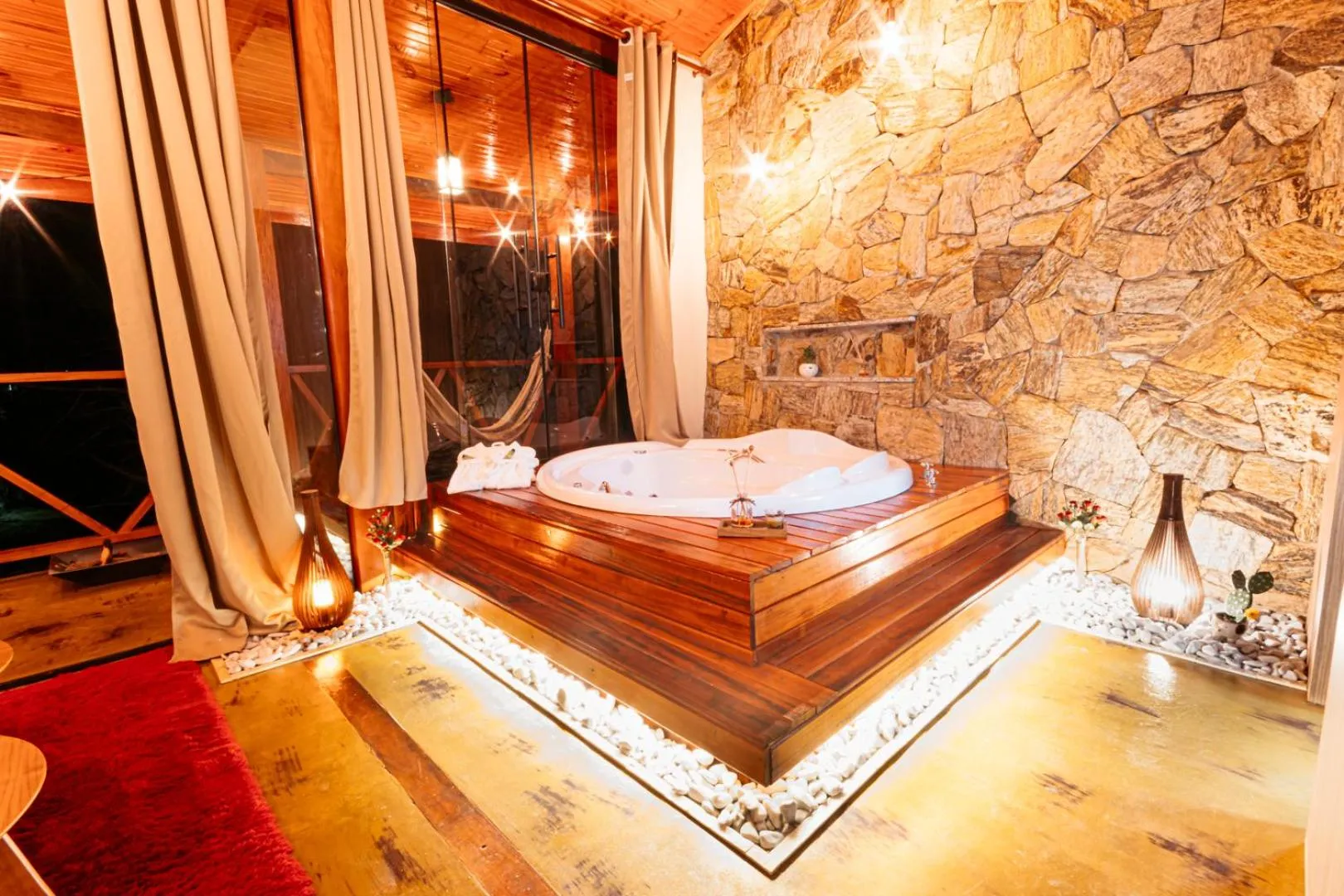 Bed in Pousada Chale Luiz