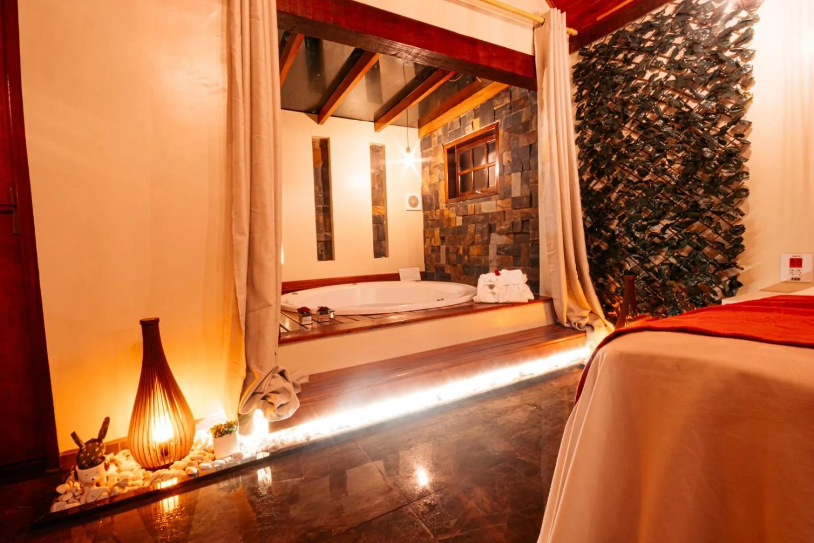 Bed in Pousada Chale Luiz