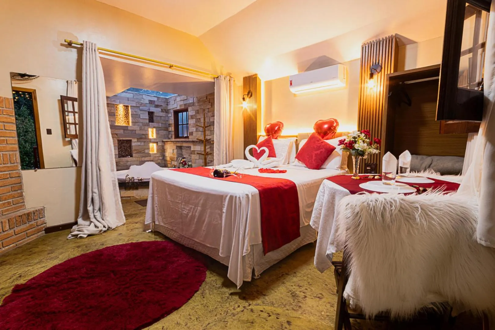 Bed in Pousada Chale Luiz