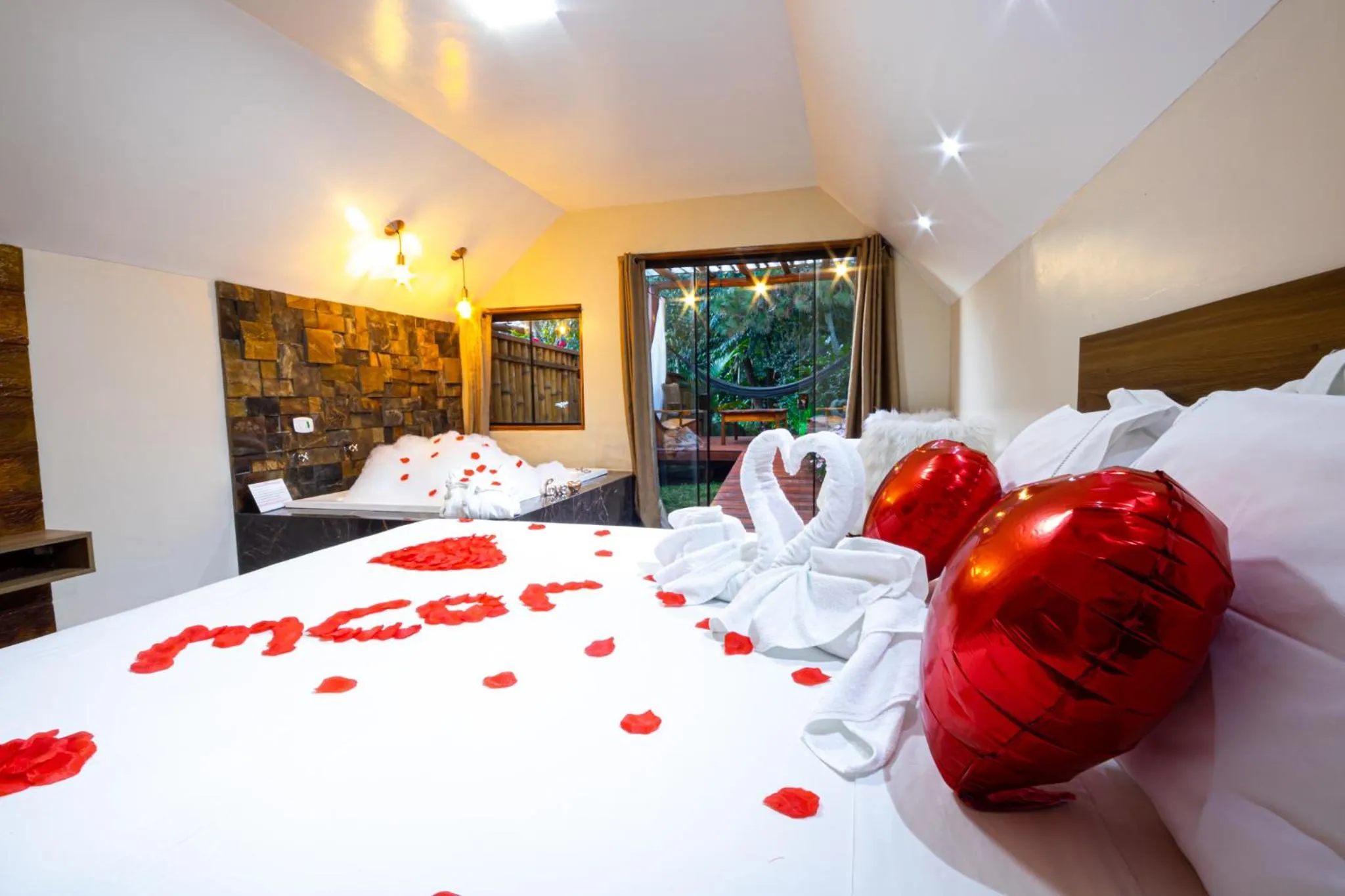 Bed in Pousada Chale Luiz