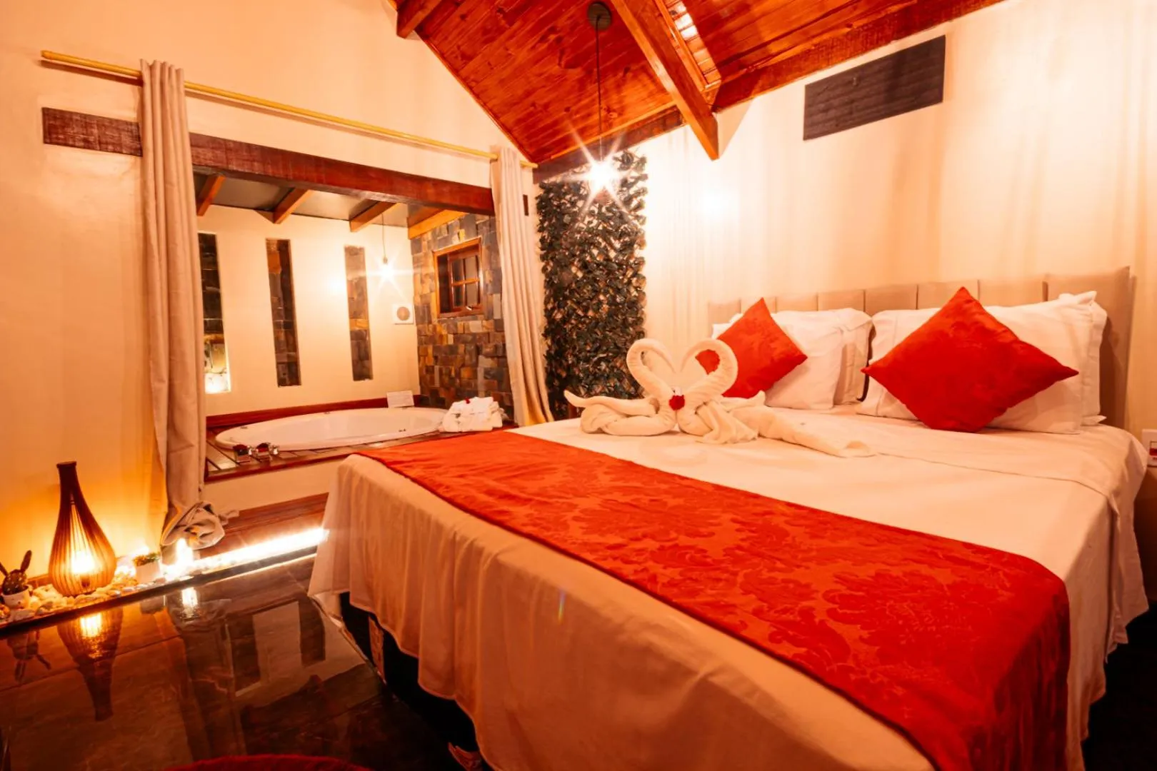 Bed in Pousada Chale Luiz