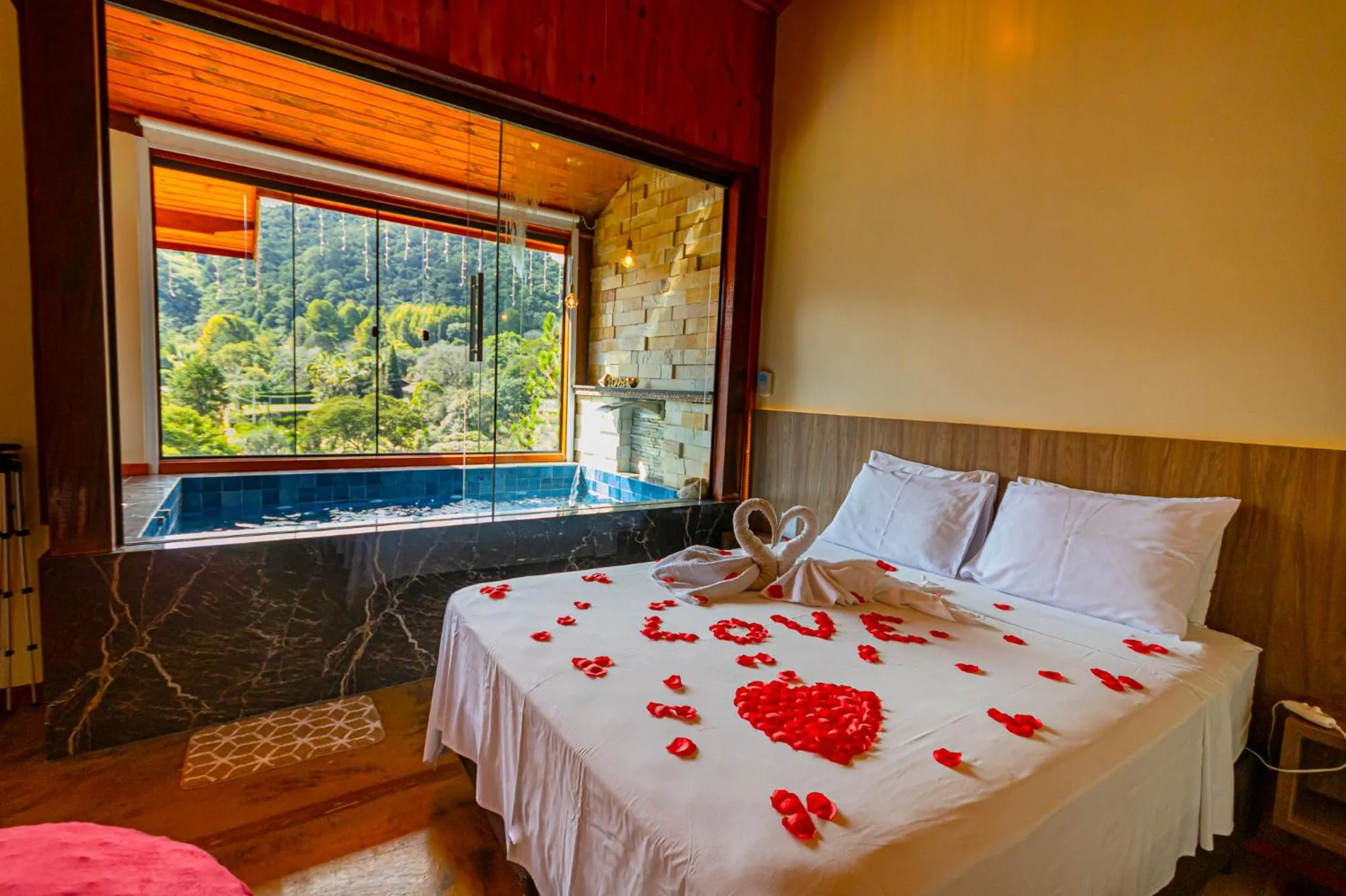 Bed in Pousada Chale Luiz