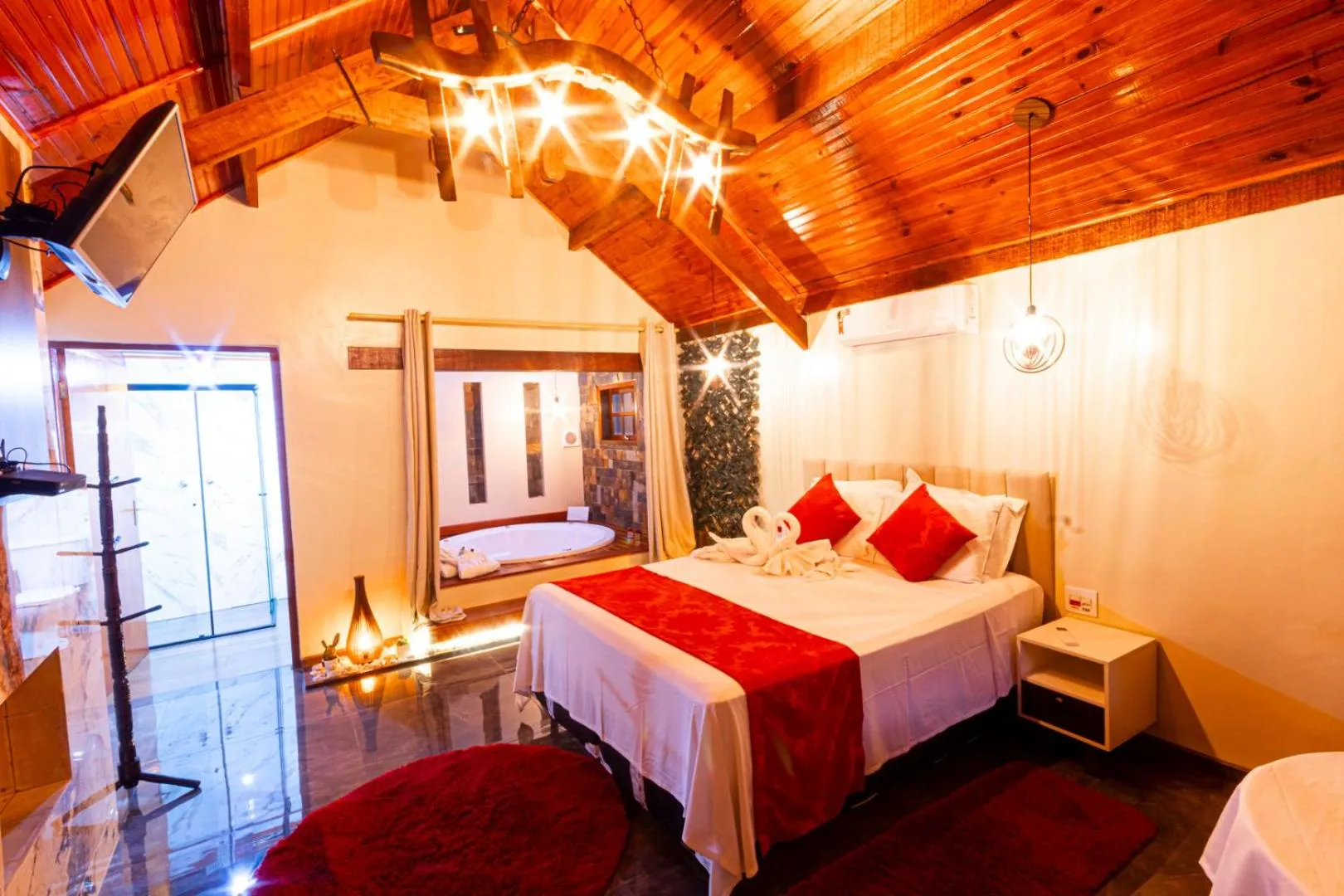 Bed in Pousada Chale Luiz