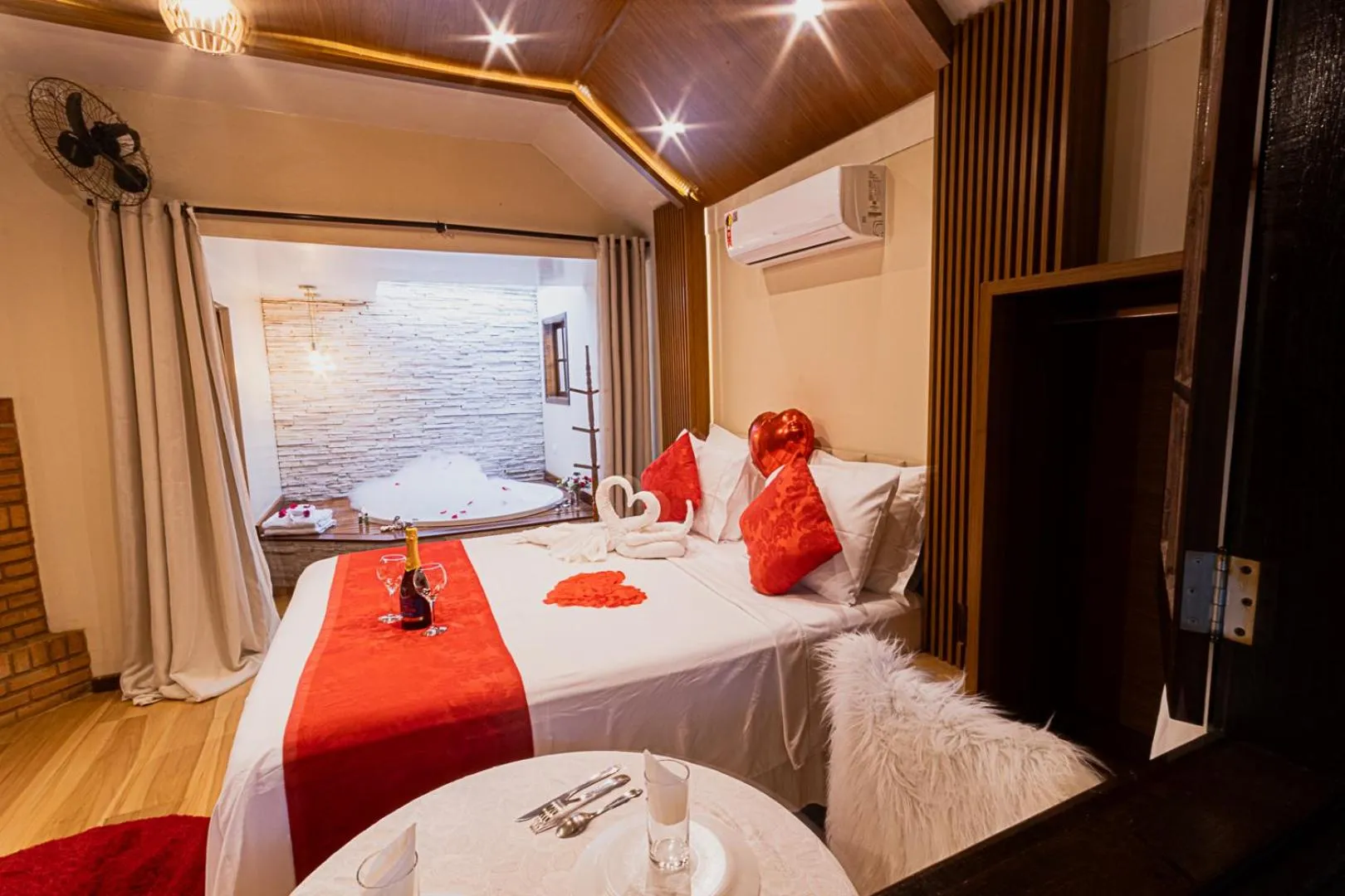 Bed in Pousada Chale Luiz