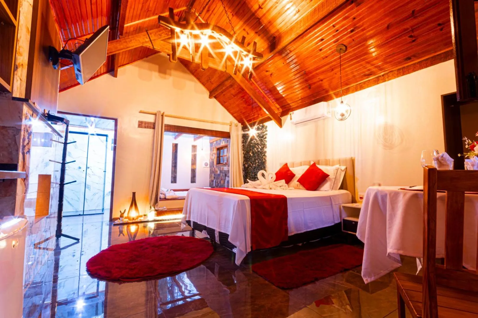 Bed in Pousada Chale Luiz