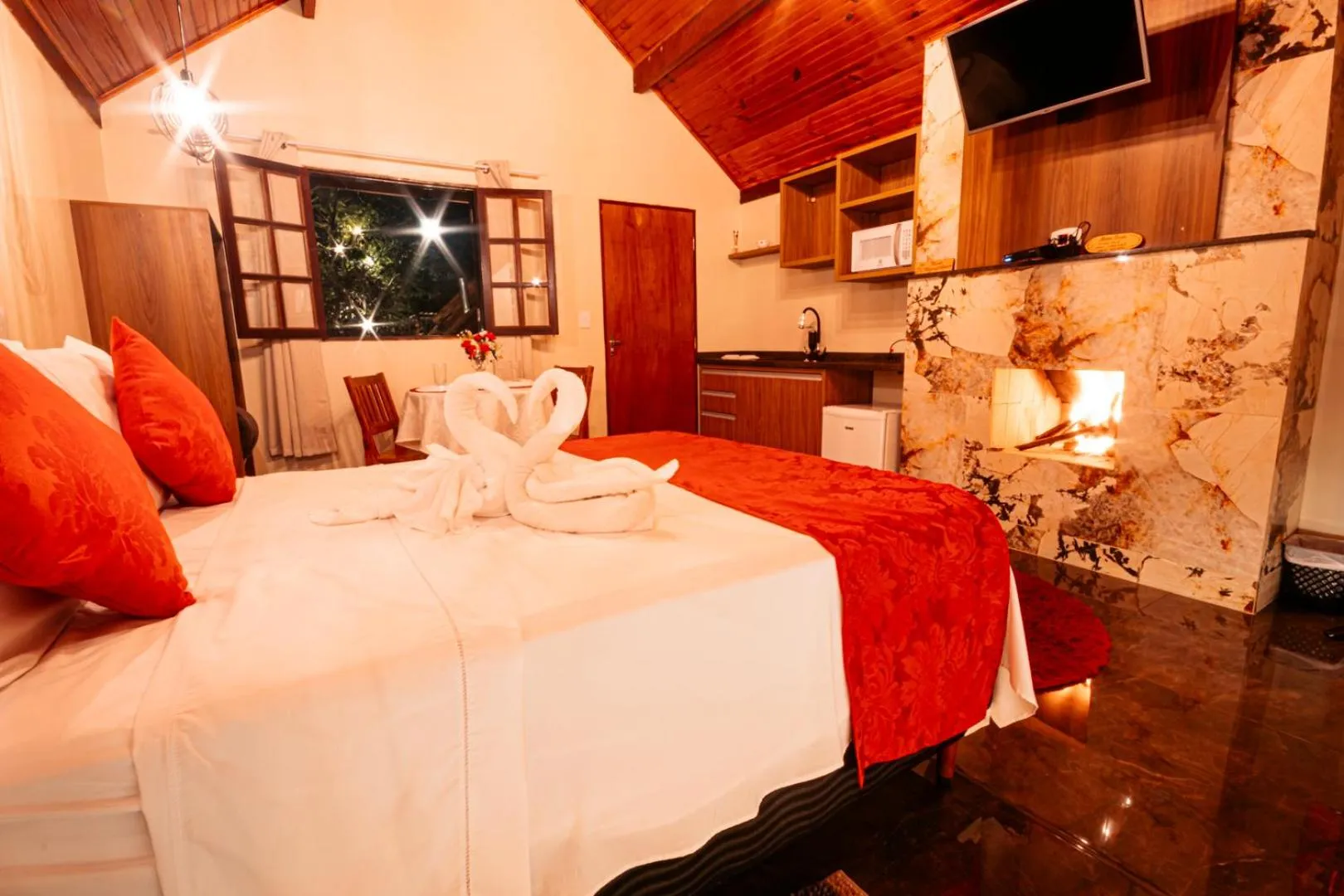 Bed in Pousada Chale Luiz