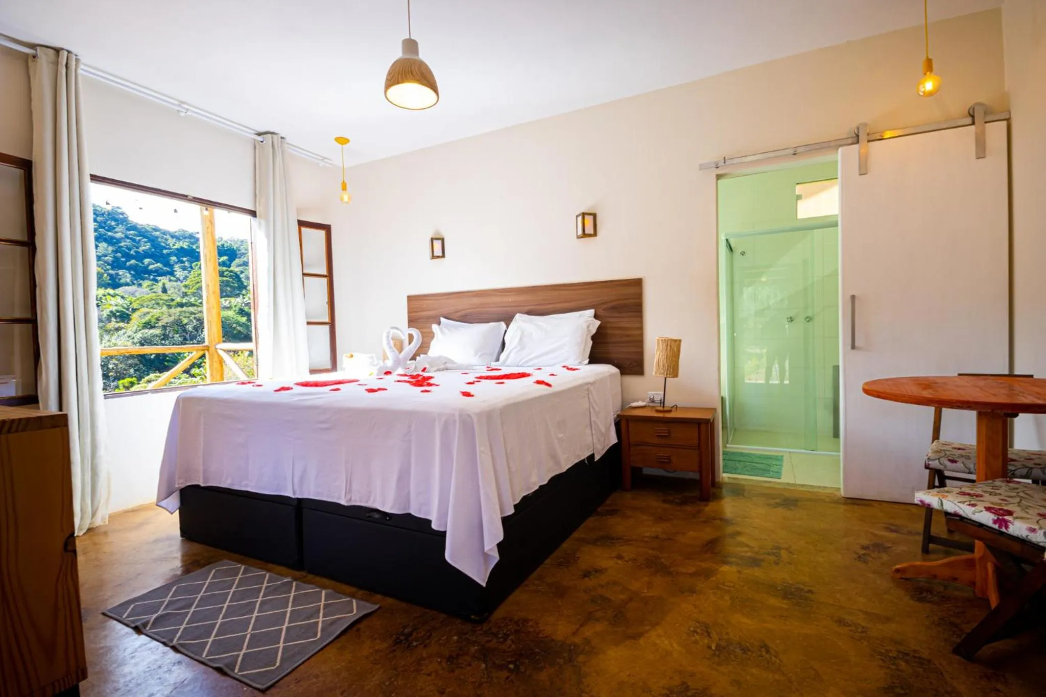 Bed in Pousada Chale Luiz