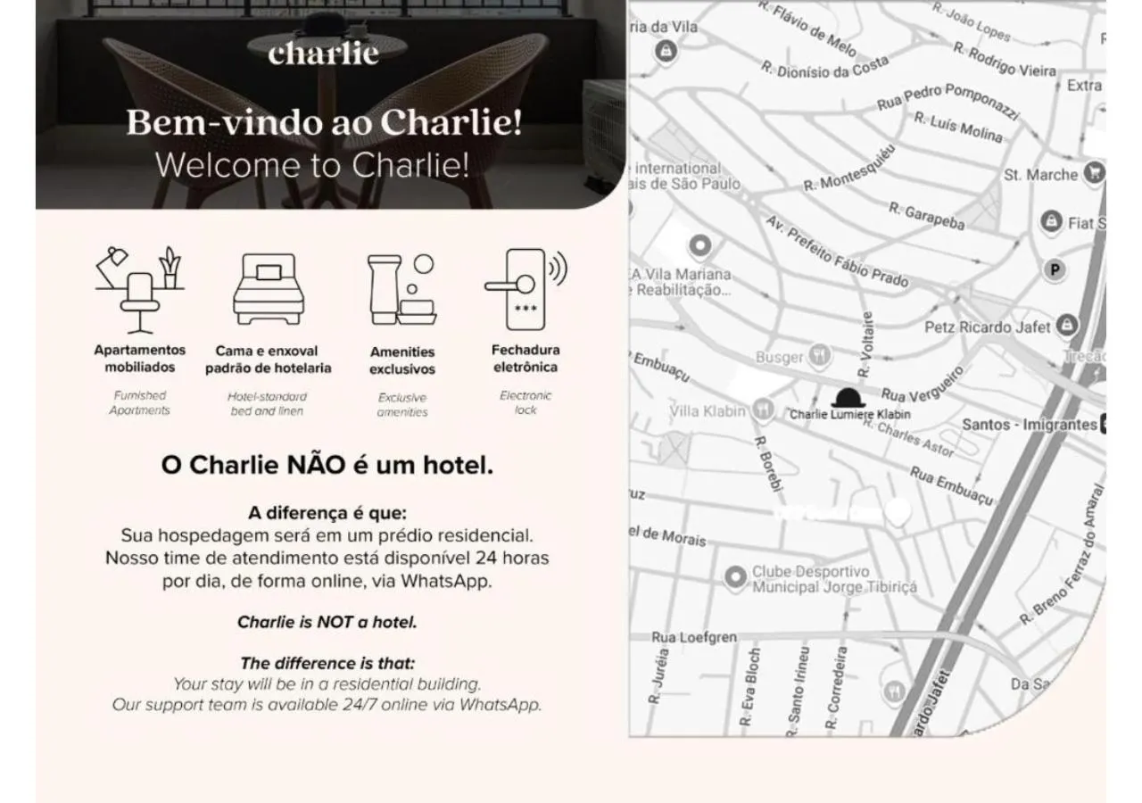Text overlay in Charlie Lumiere Klabin