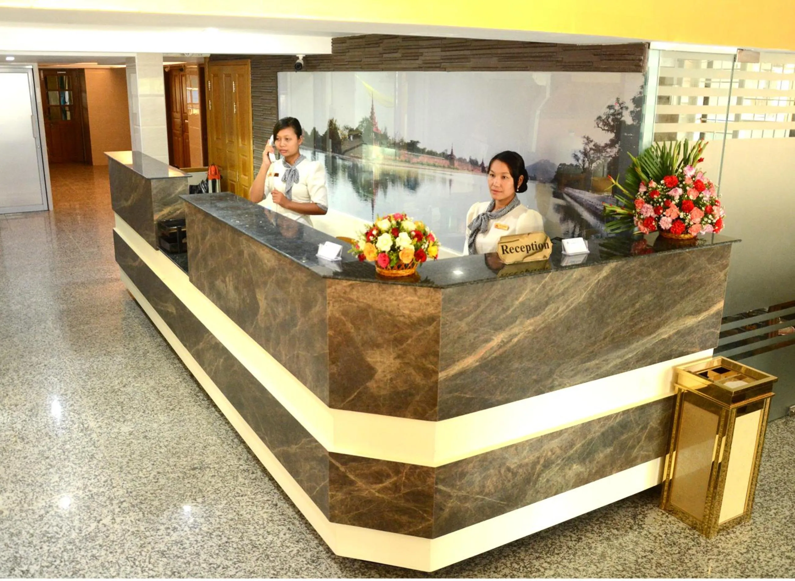 Lobby or reception in Kaung Myint Hotel