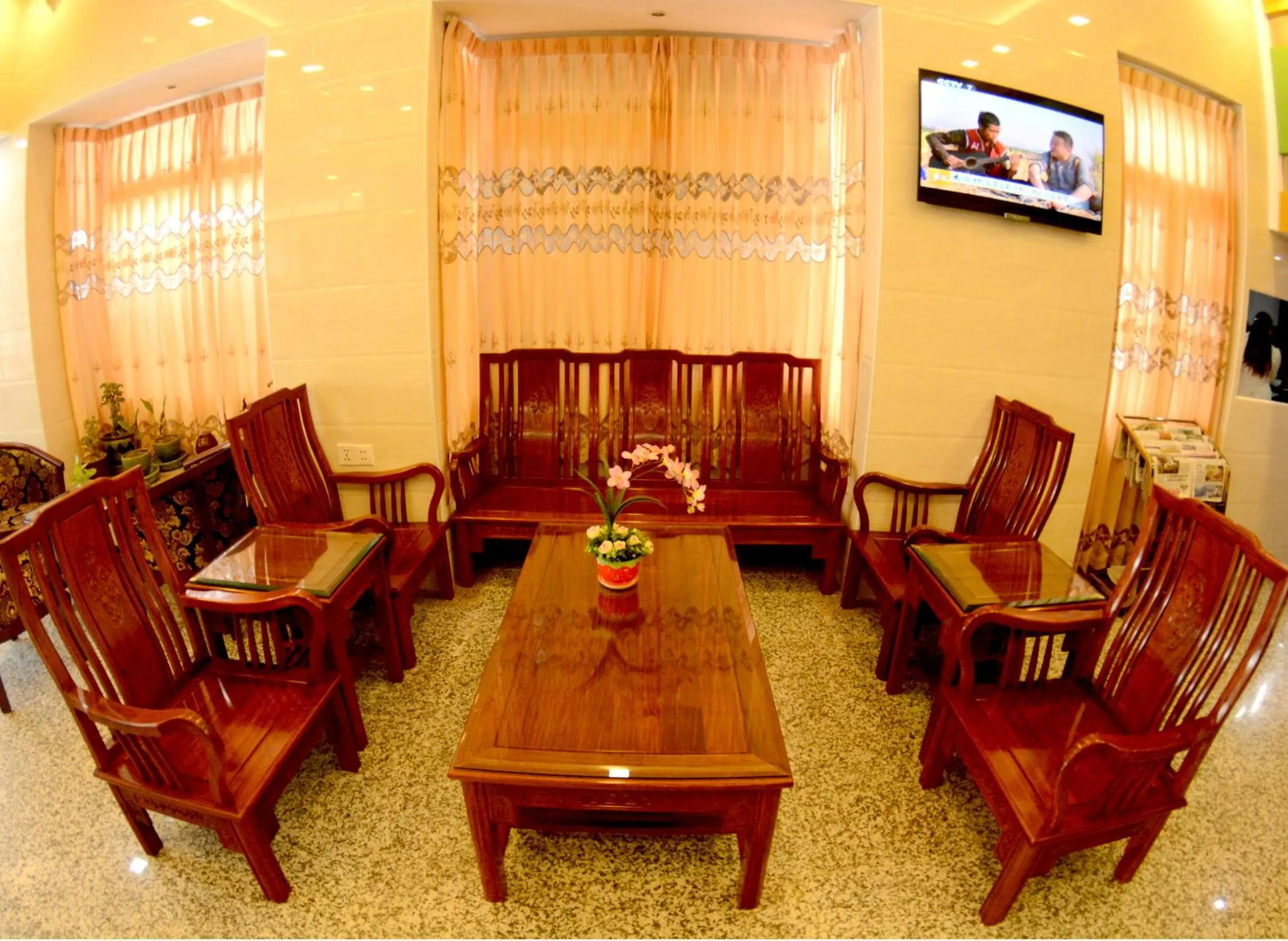 Seating area in Kaung Myint Hotel