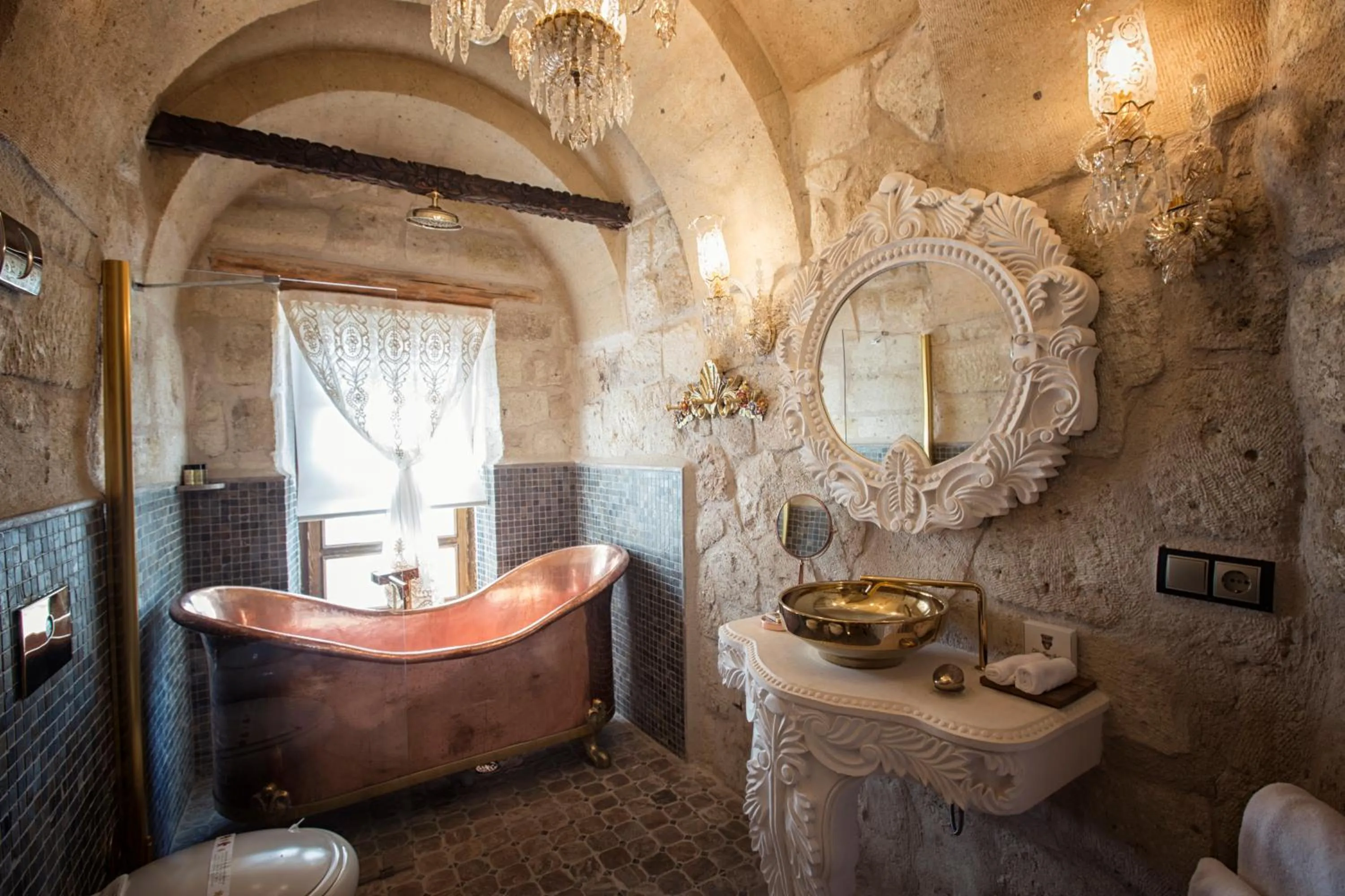 Bathroom in Elika Cave Suites & Spa