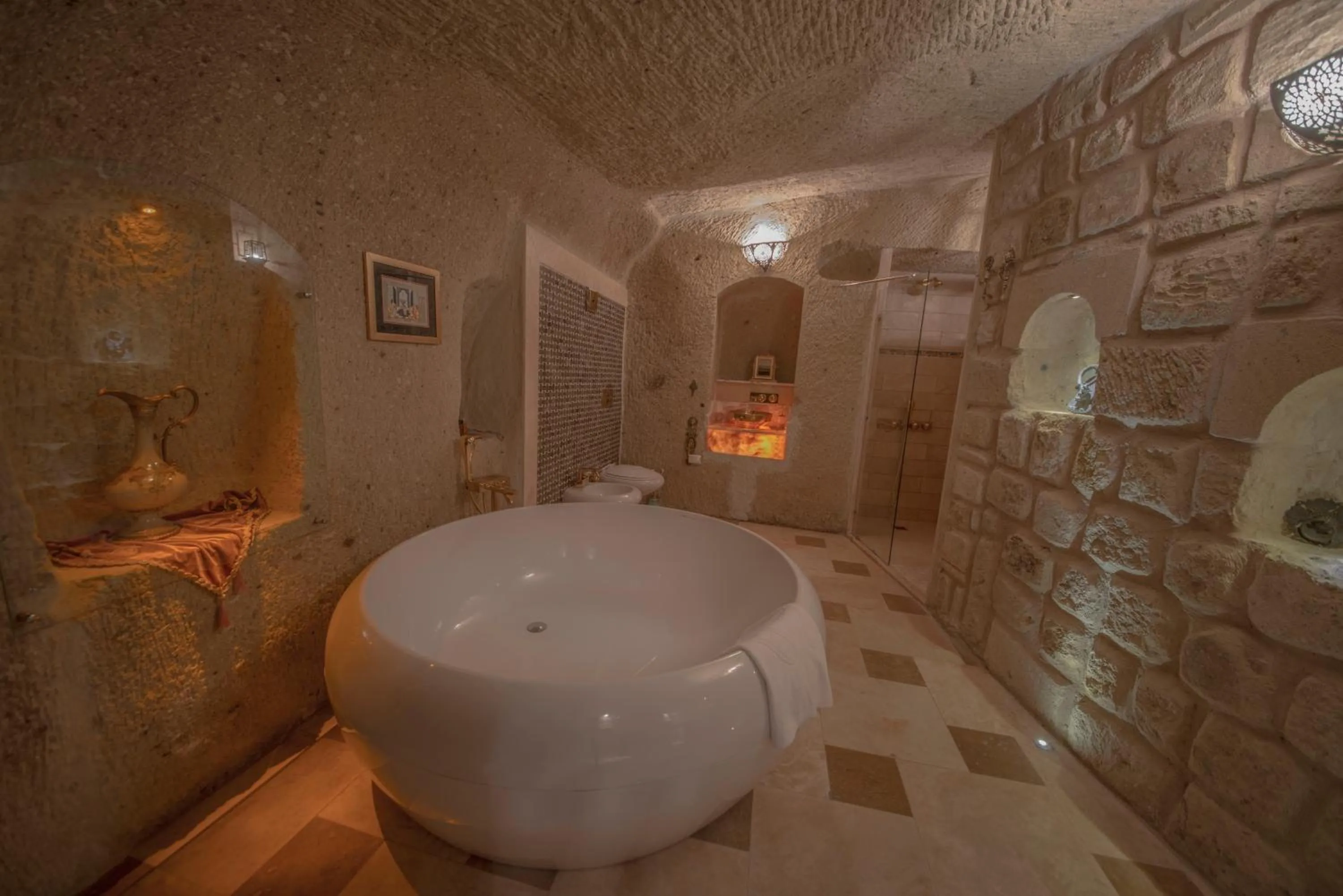 Bathroom in Elika Cave Suites & Spa