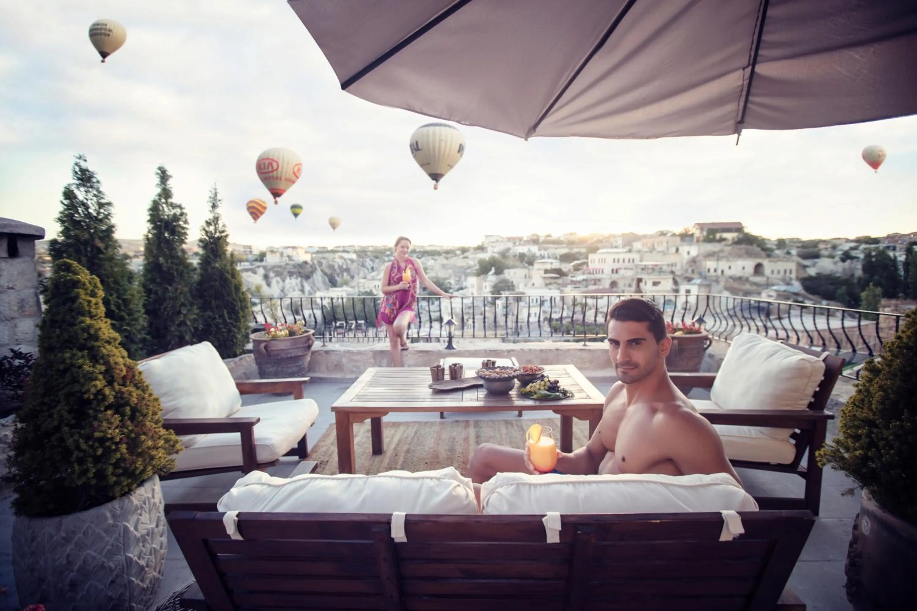 Balcony/Terrace in Elika Cave Suites & Spa