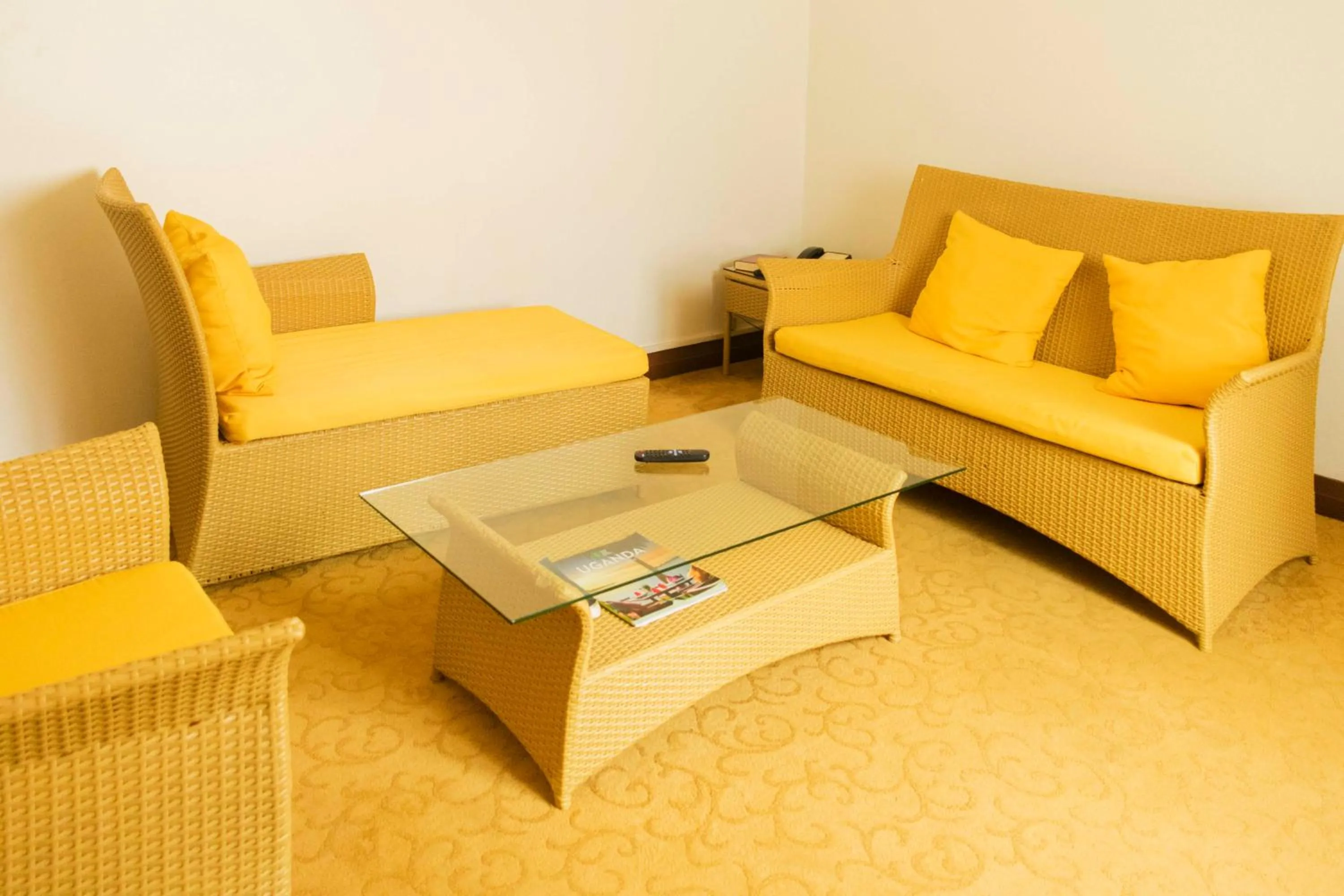 Seating area in Agip Motel Mbarara