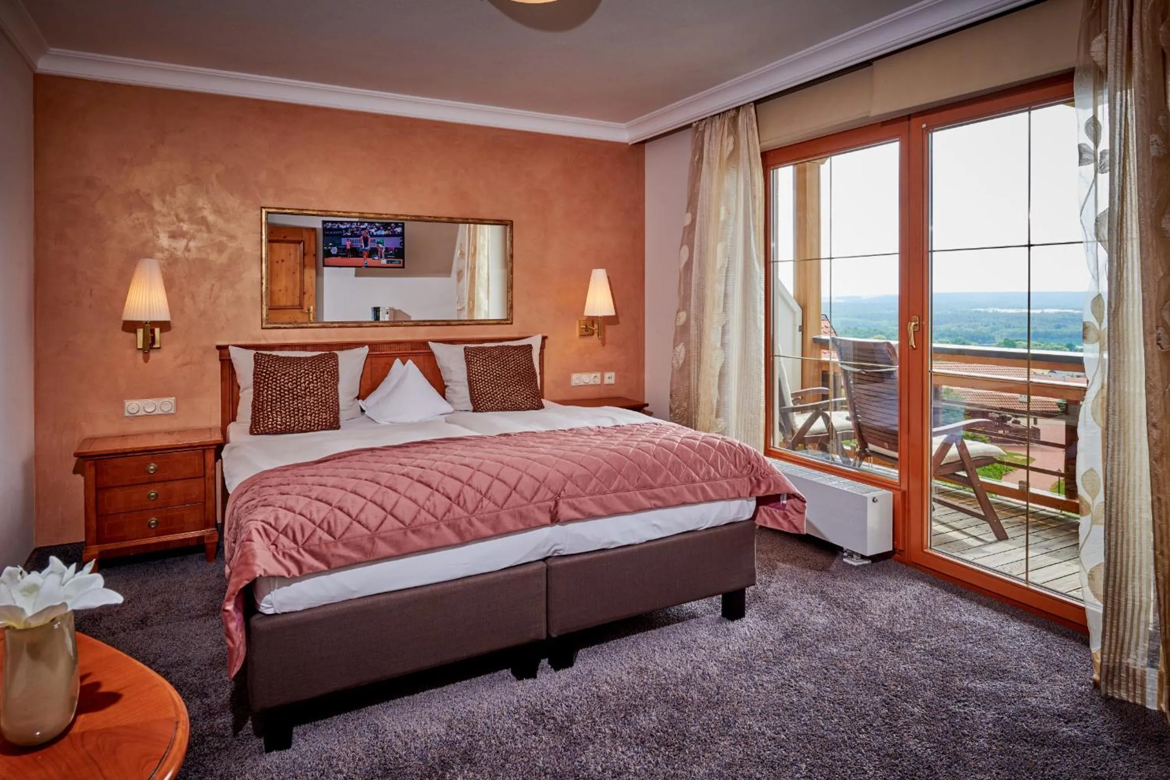 Photo of the whole room, Bed in Der Birkenhof Spa & Genuss Resort