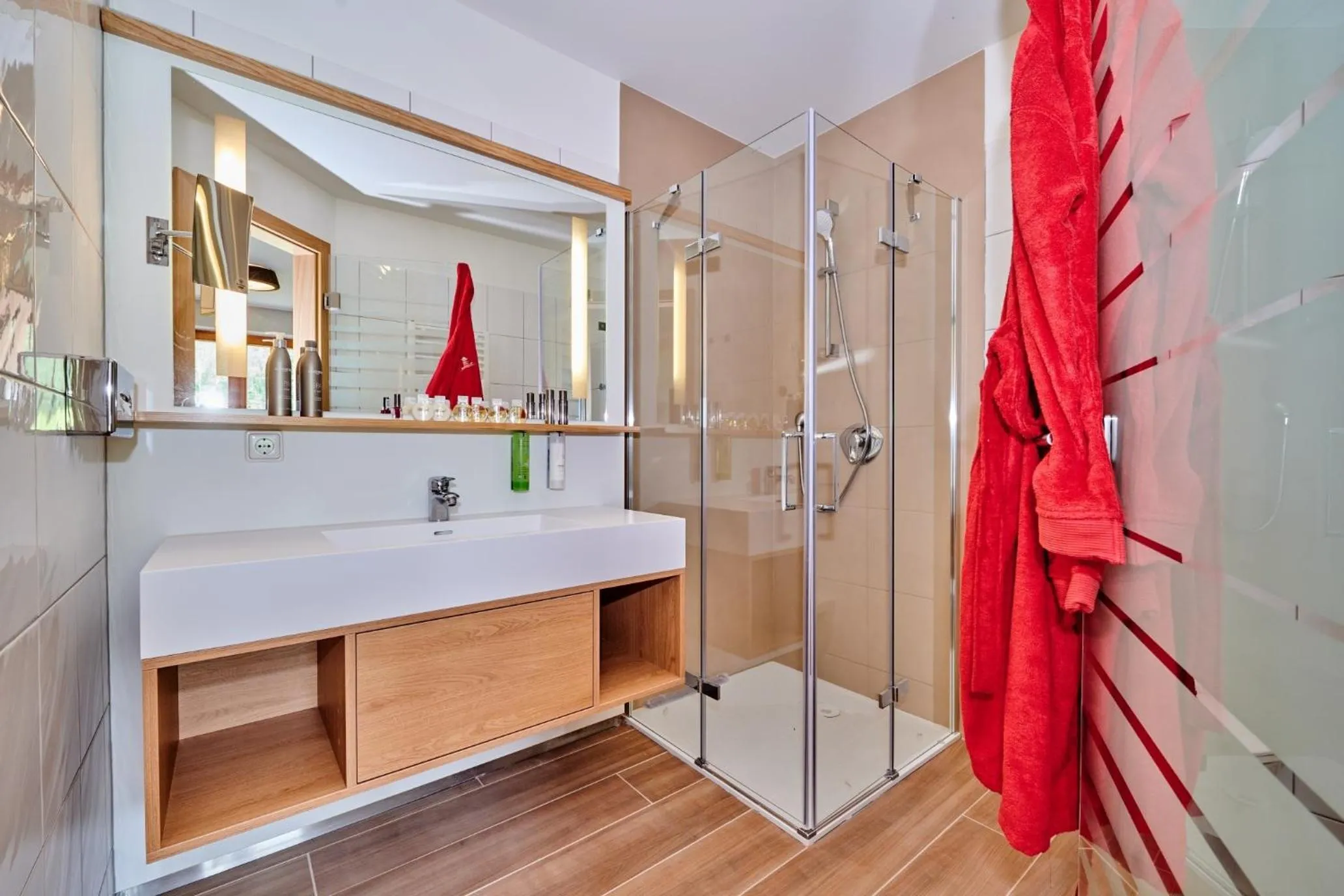 Shower in Der Birkenhof Spa & Genuss Resort