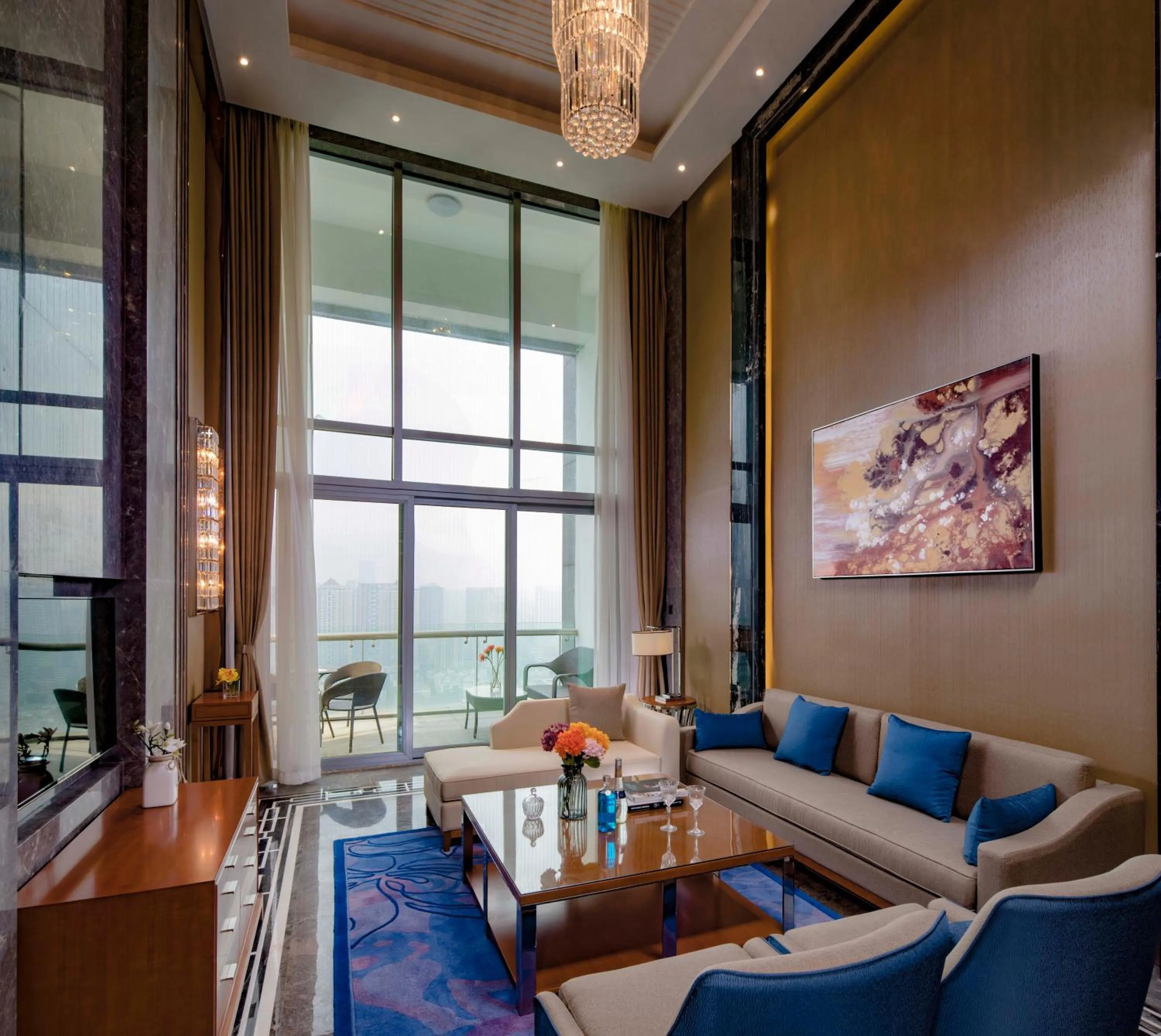 Living room in Sentosa Hotel Apartment Taoyuan Branch