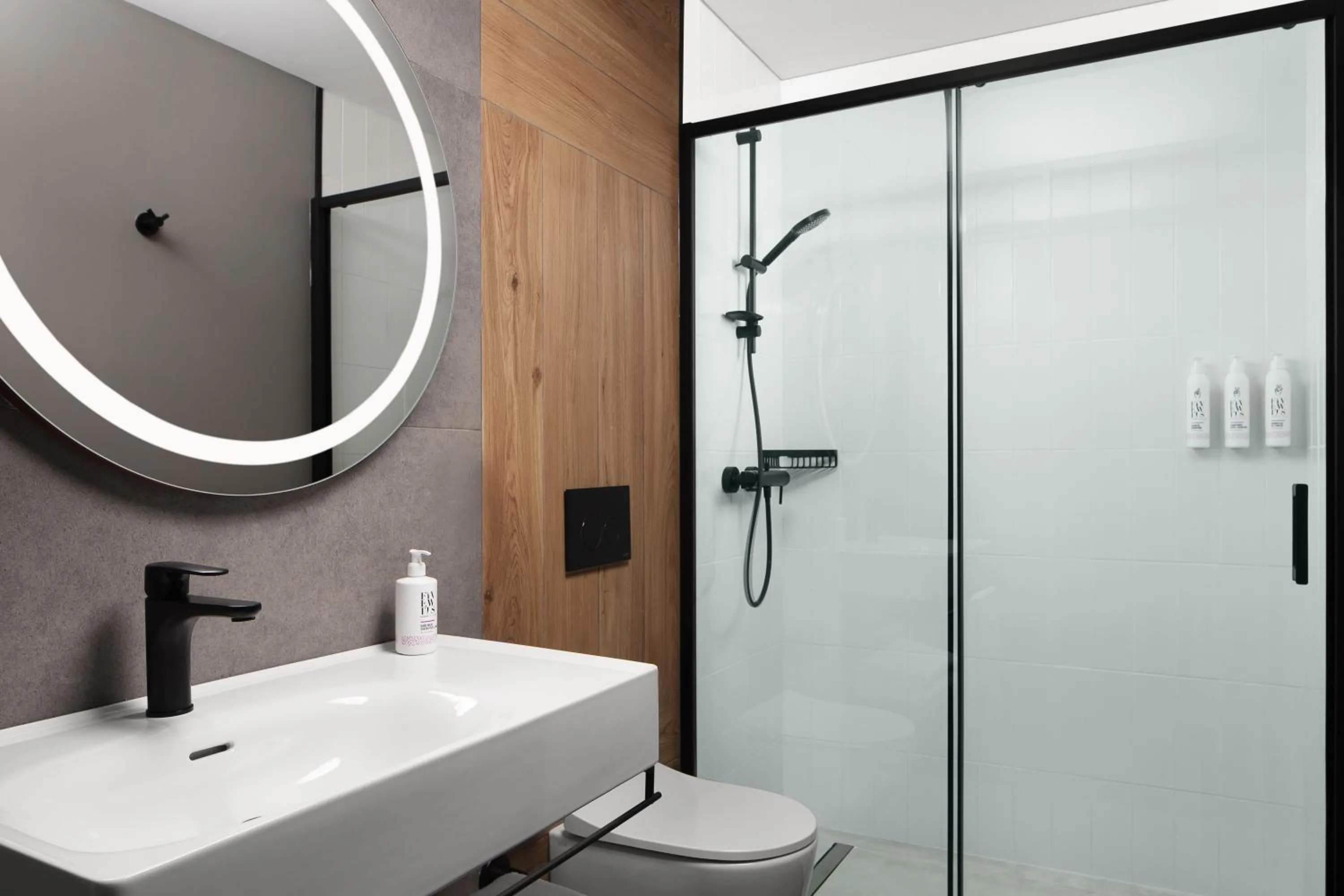 Bathroom in Moxy Istanbul Taksim by Marriott Bonvoy