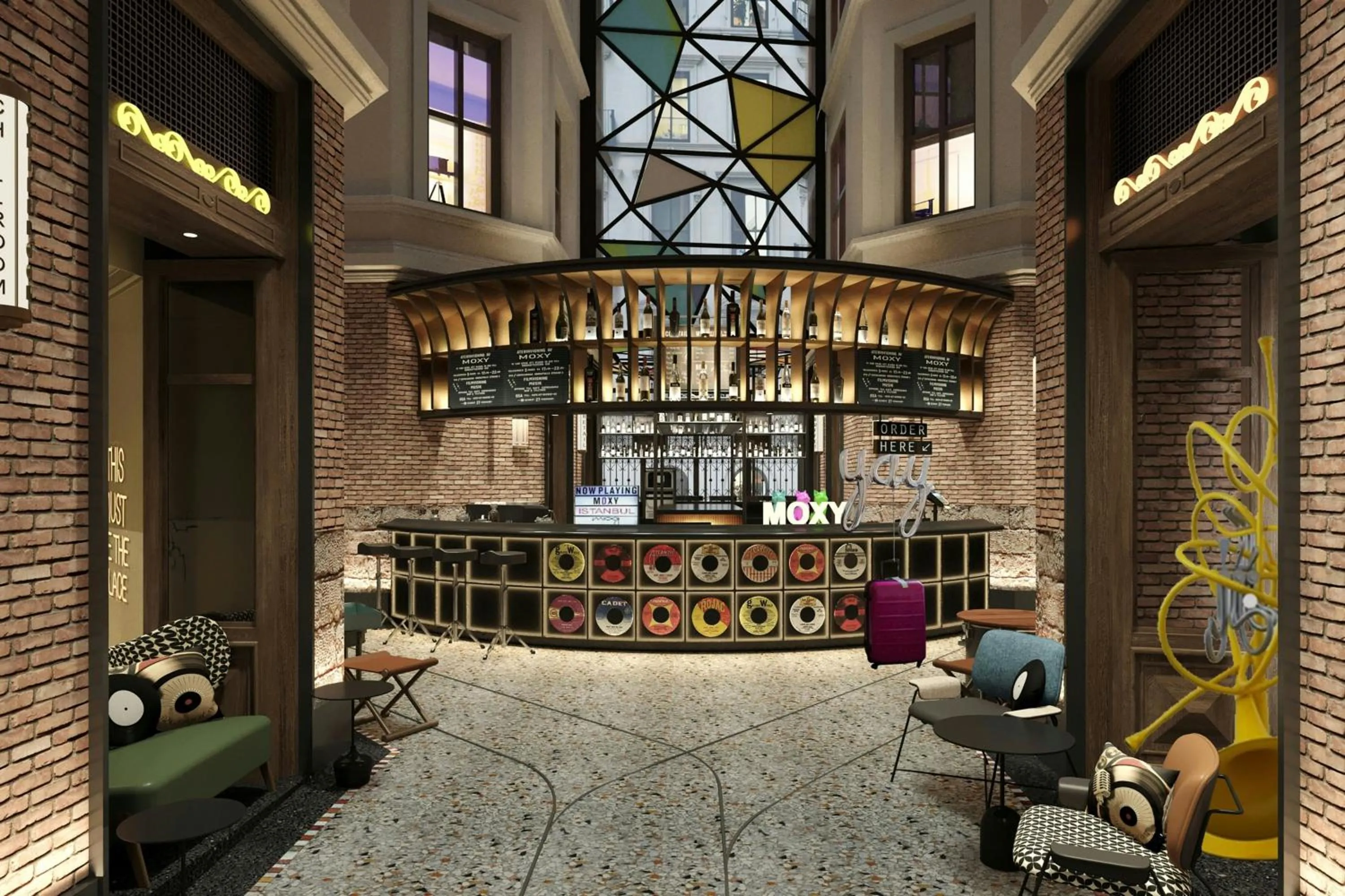 Lobby or reception in Moxy Istanbul Taksim