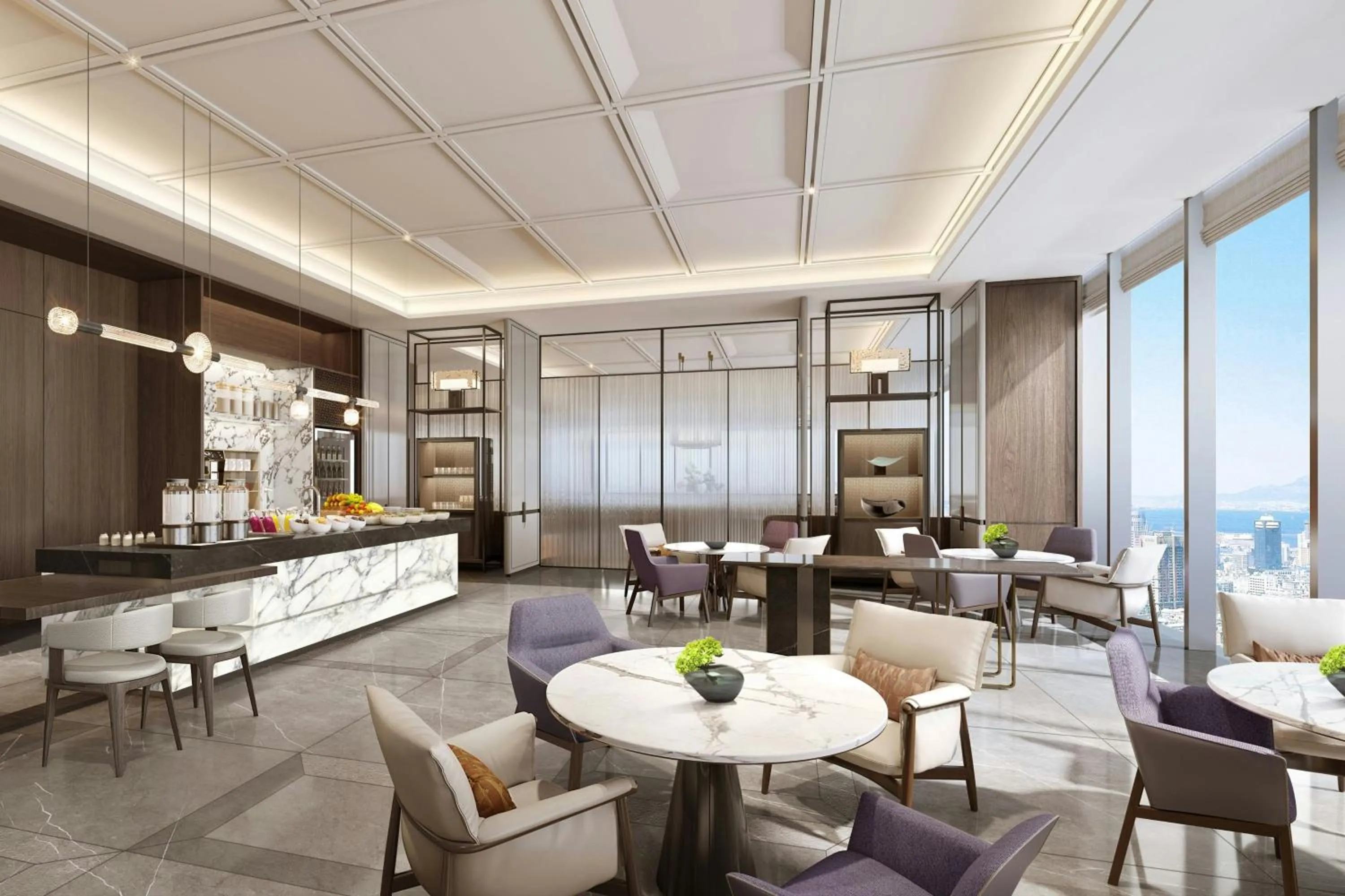 Lounge or bar in Marriott Executive Apartments Suzhou Industrial Park