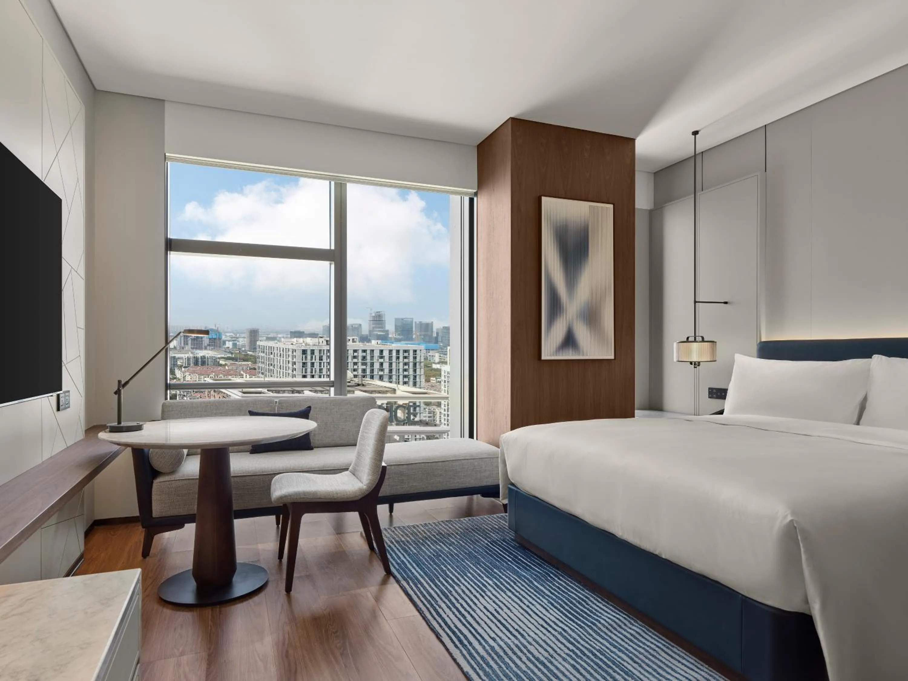 Photo of the whole room, Bed in Marriott Executive Apartments Suzhou Industrial Park