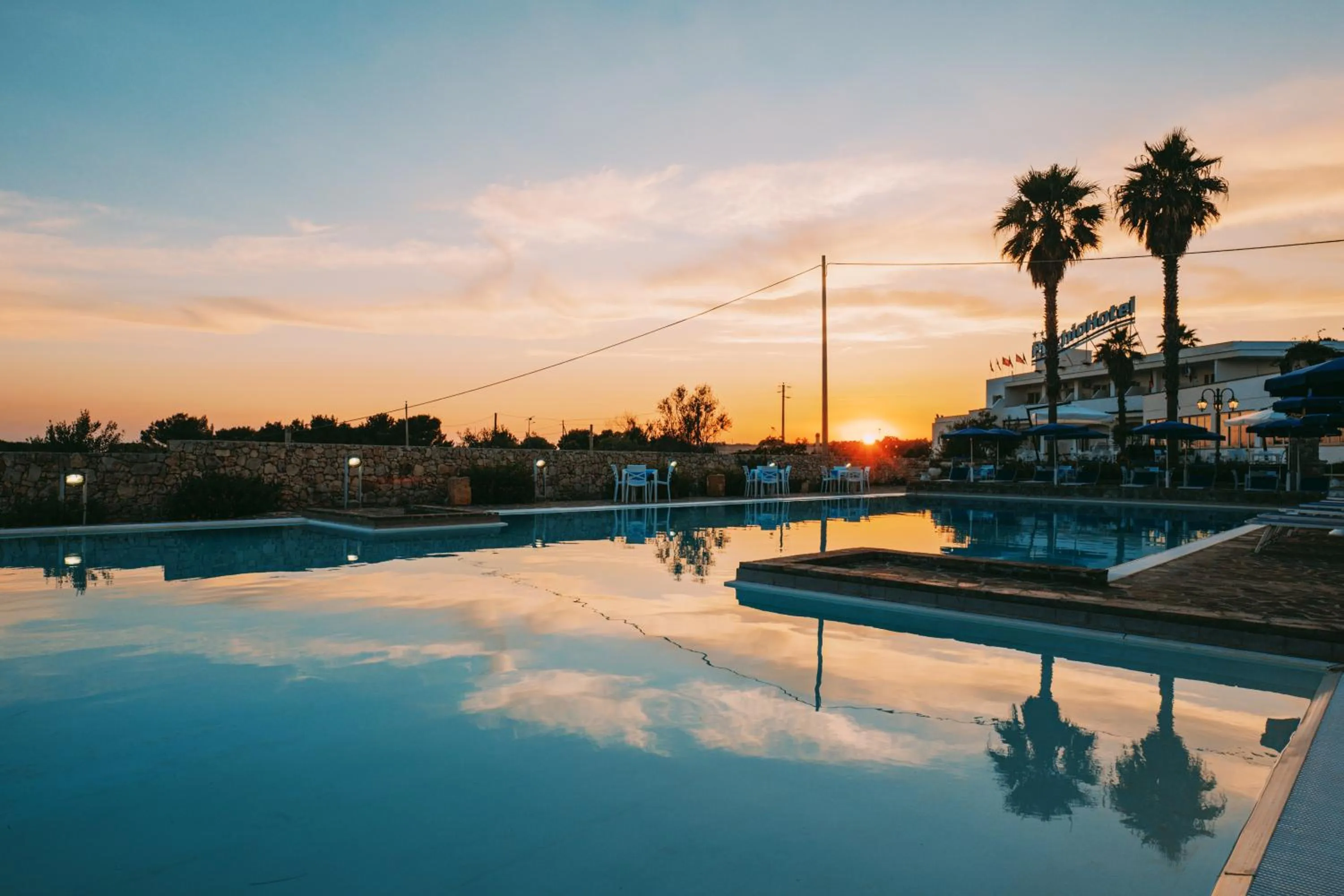 Pool view in Picchio Hotel Pescoluse