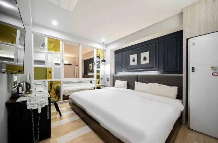 Bed in Hotel Yoegieottae Gwangju Hanam