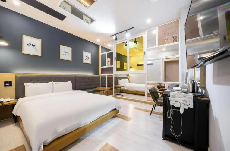 Bed in Hotel Yoegieottae Gwangju Hanam