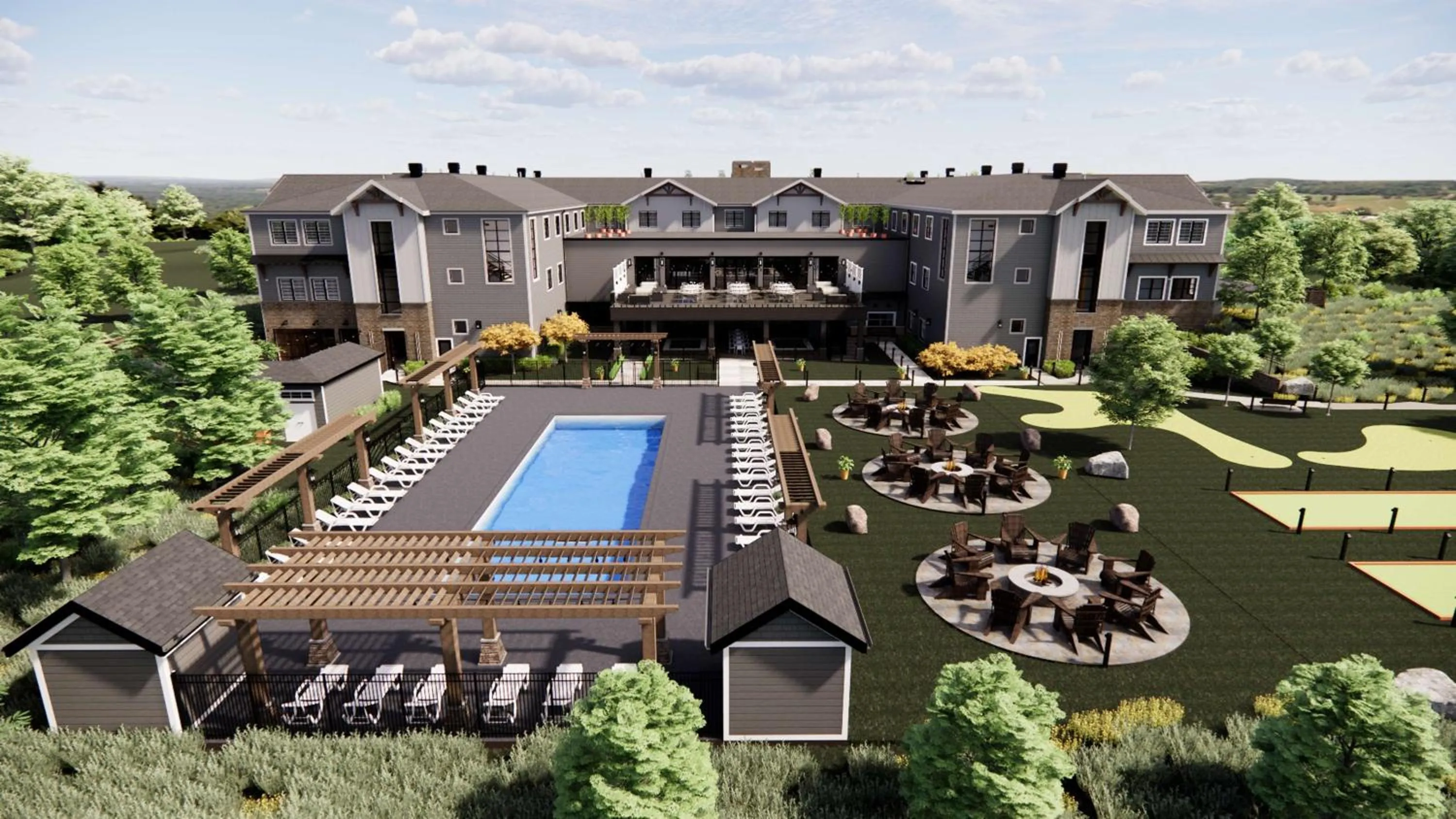 Balcony/Terrace in Skaneateles Fields Resort & Spa, Curio Collection By Hilton