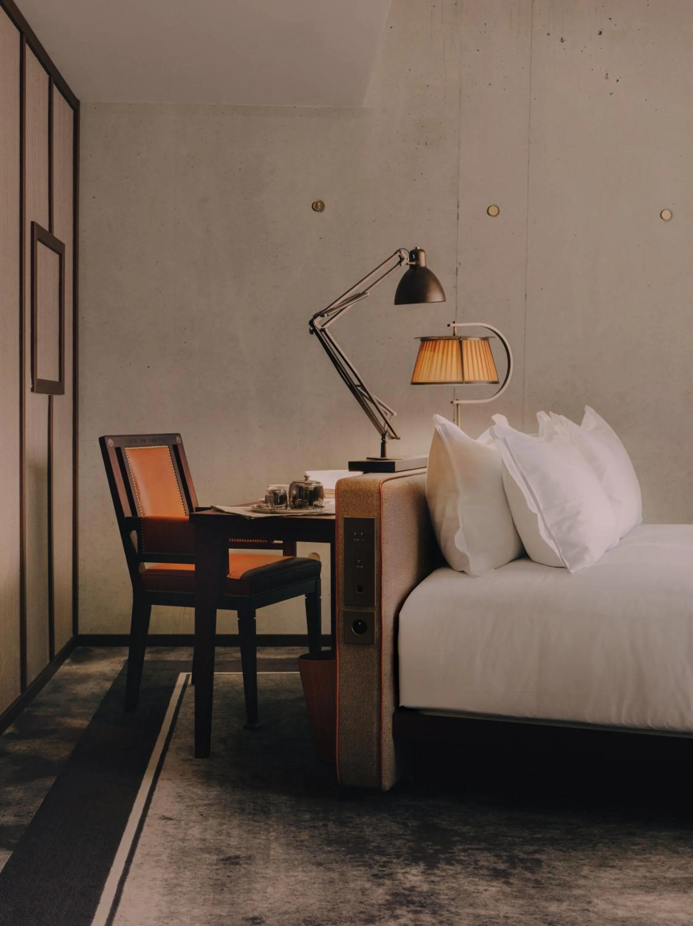 Bedroom, Bed in Maison Heler Metz, Curio Collection By Hilton