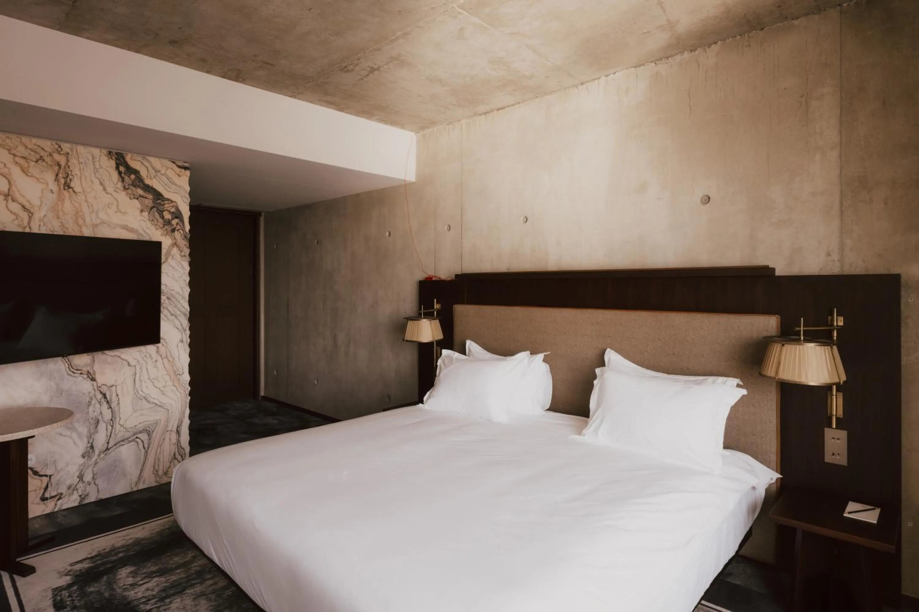 Bedroom, Bed in Maison Heler Metz, Curio Collection By Hilton