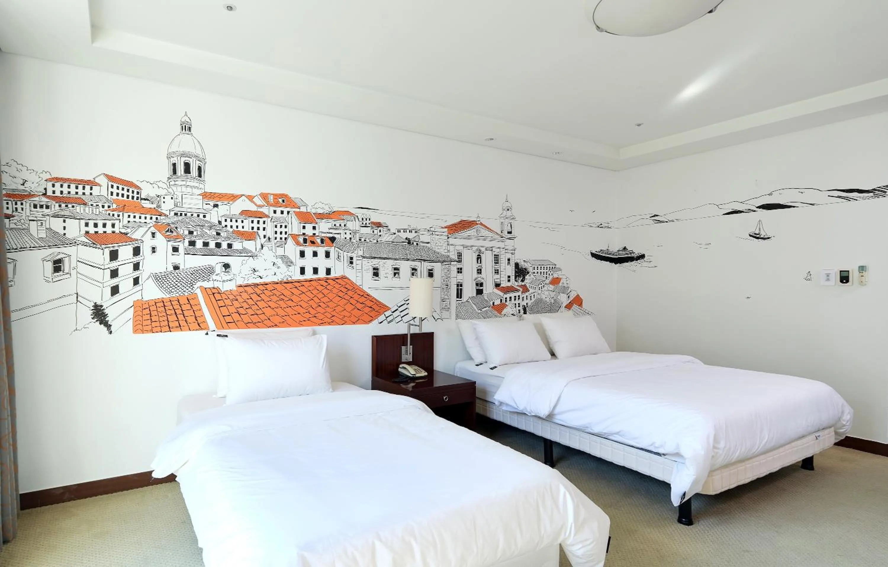 Bed in Pocheon Adonis Hotel