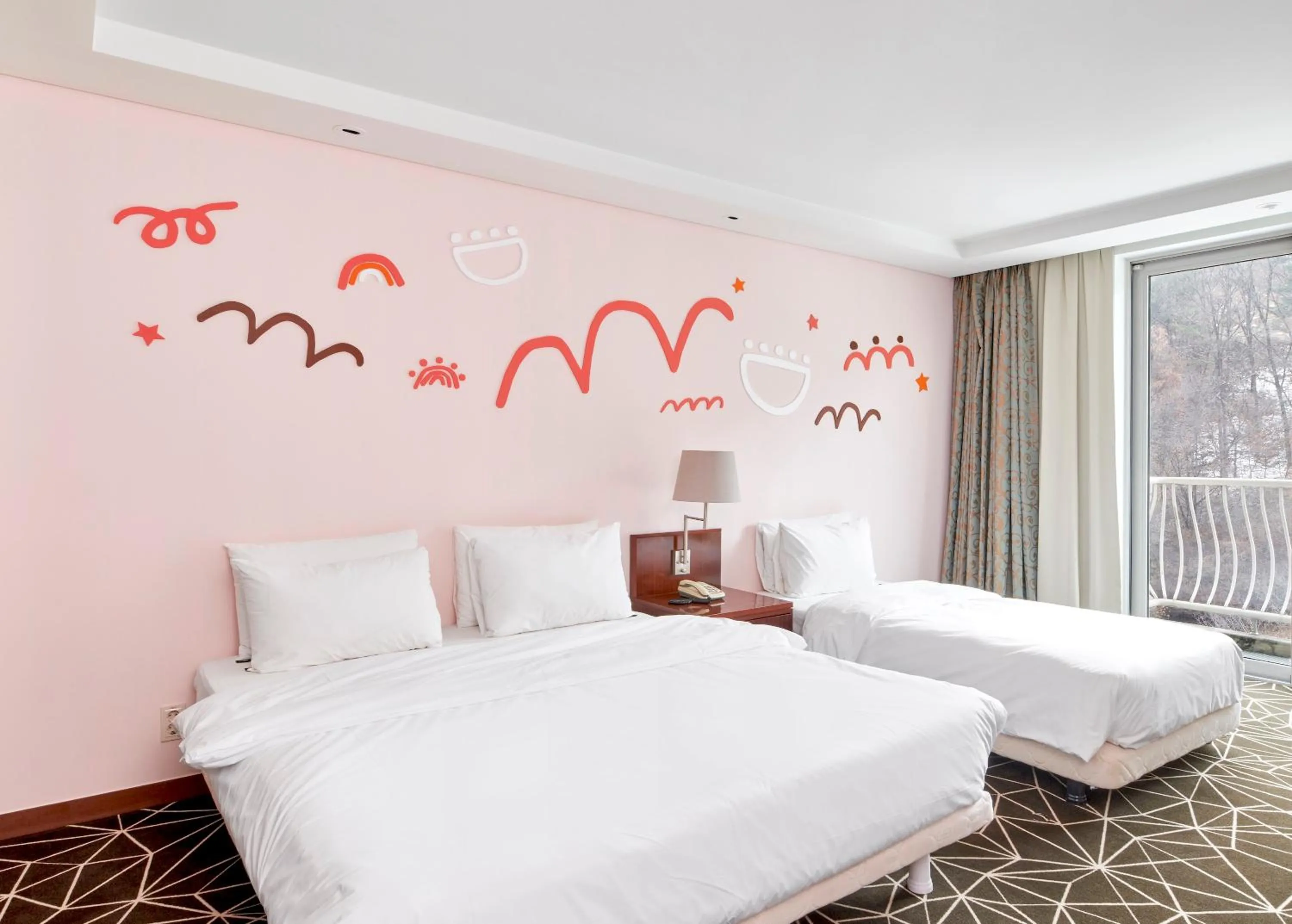 Bed in Pocheon Adonis Hotel