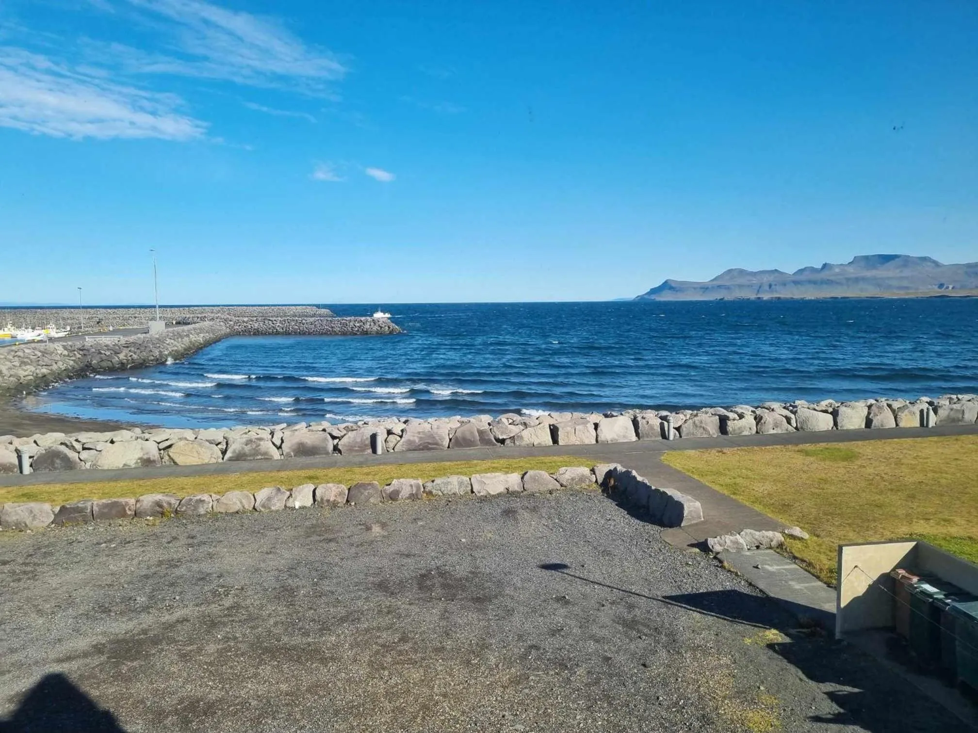 Natural landscape in Við Hafið Guesthouse