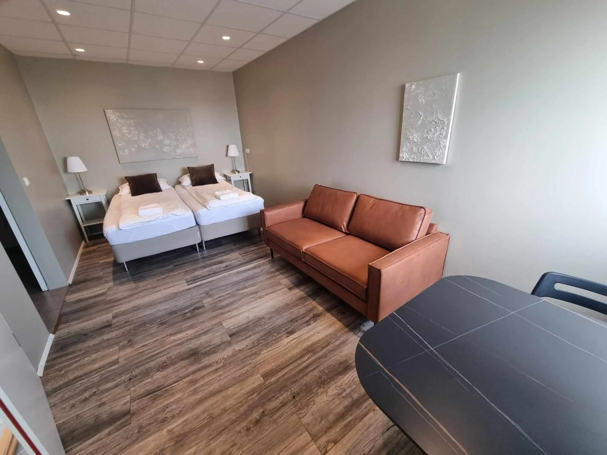 Bed in Við Hafið Guesthouse