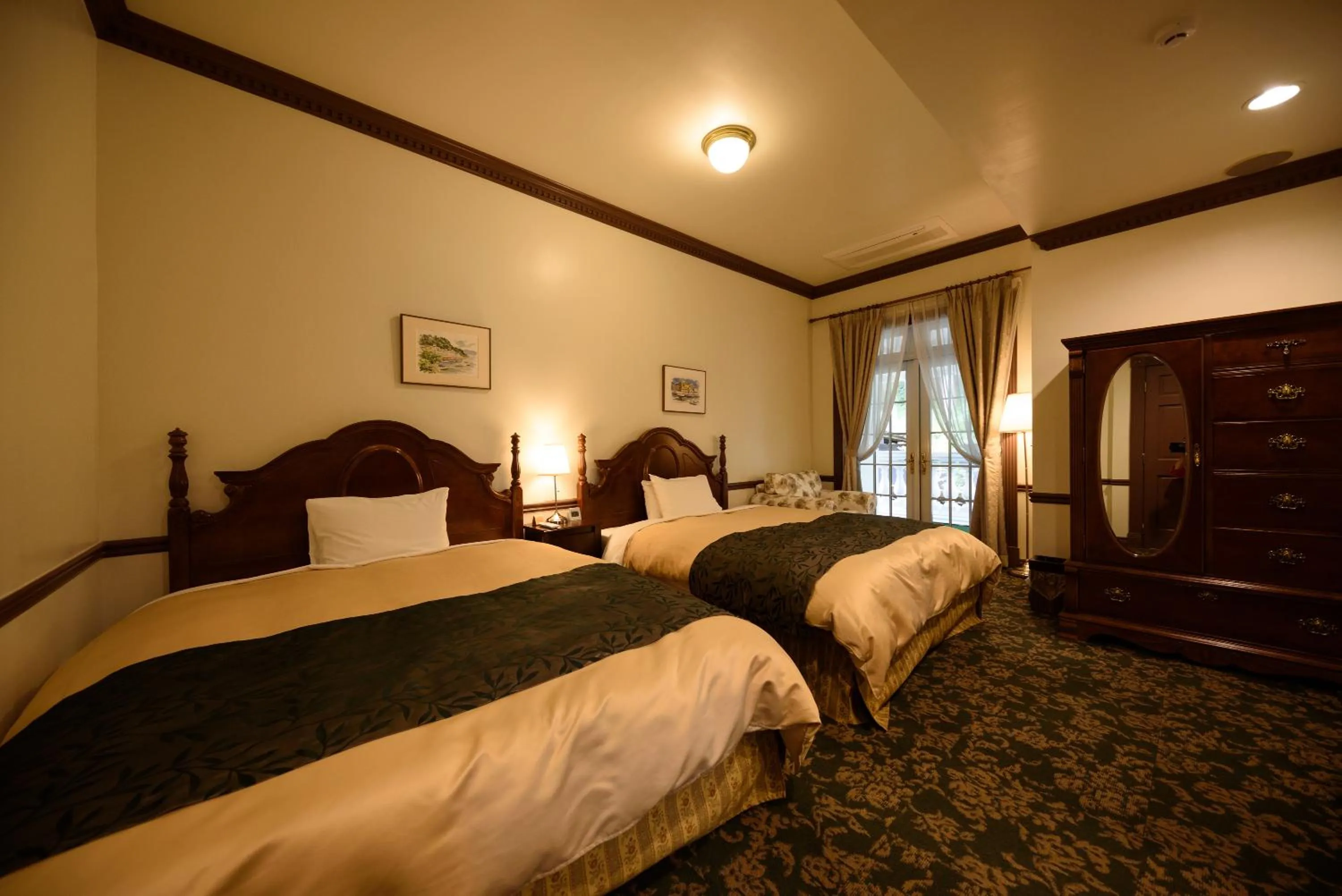 Photo of the whole room, Bed in Yufuin Hotel Mori-no-Terrace