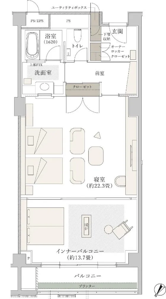 Floor plan in Glamday Style Hotel & Resort Kyu-Karuizawa