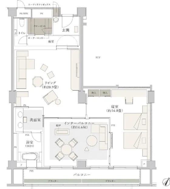 Floor plan in Glamday Style Hotel & Resort Kyu-Karuizawa