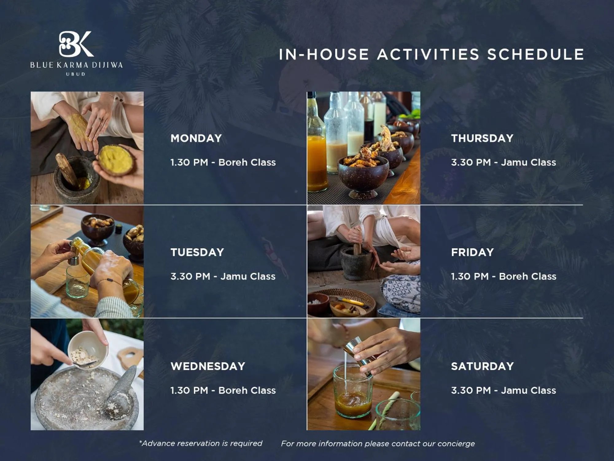 Activities in Blue Karma Dijiwa Ubud